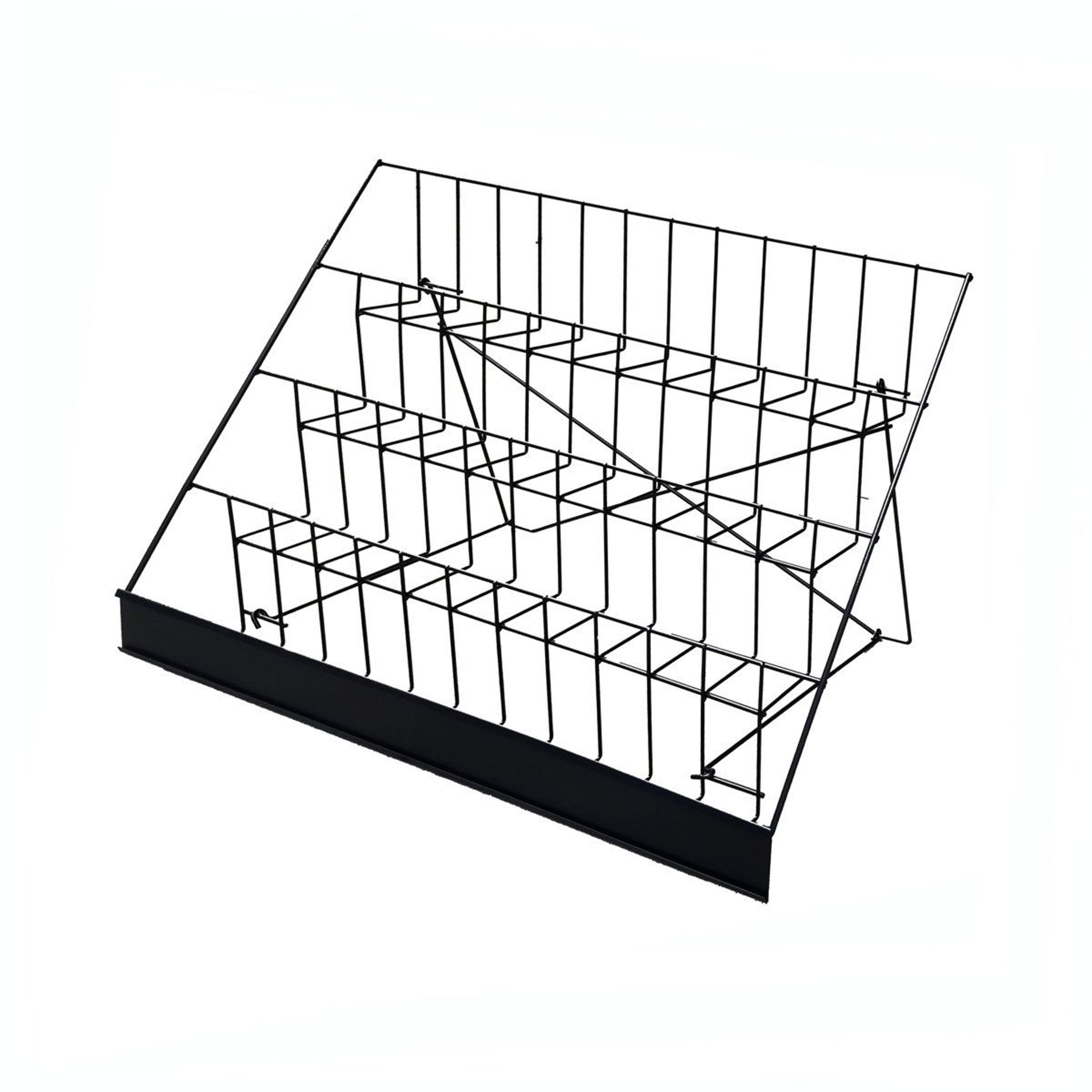 4 tier wire display rack brochure holder literature magazine stand countertop display