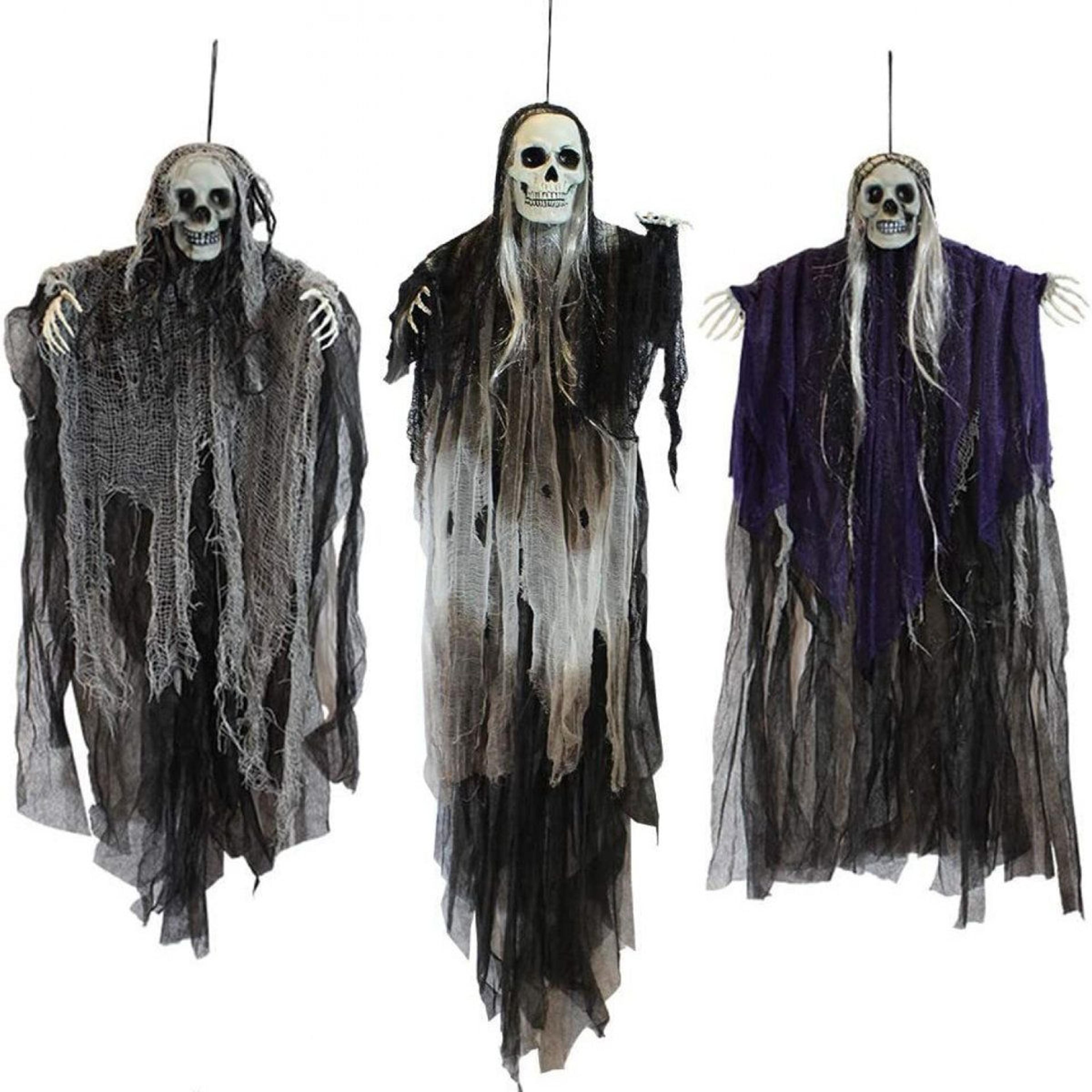 3 piece hanging grim reapers halloween outdoor decorations