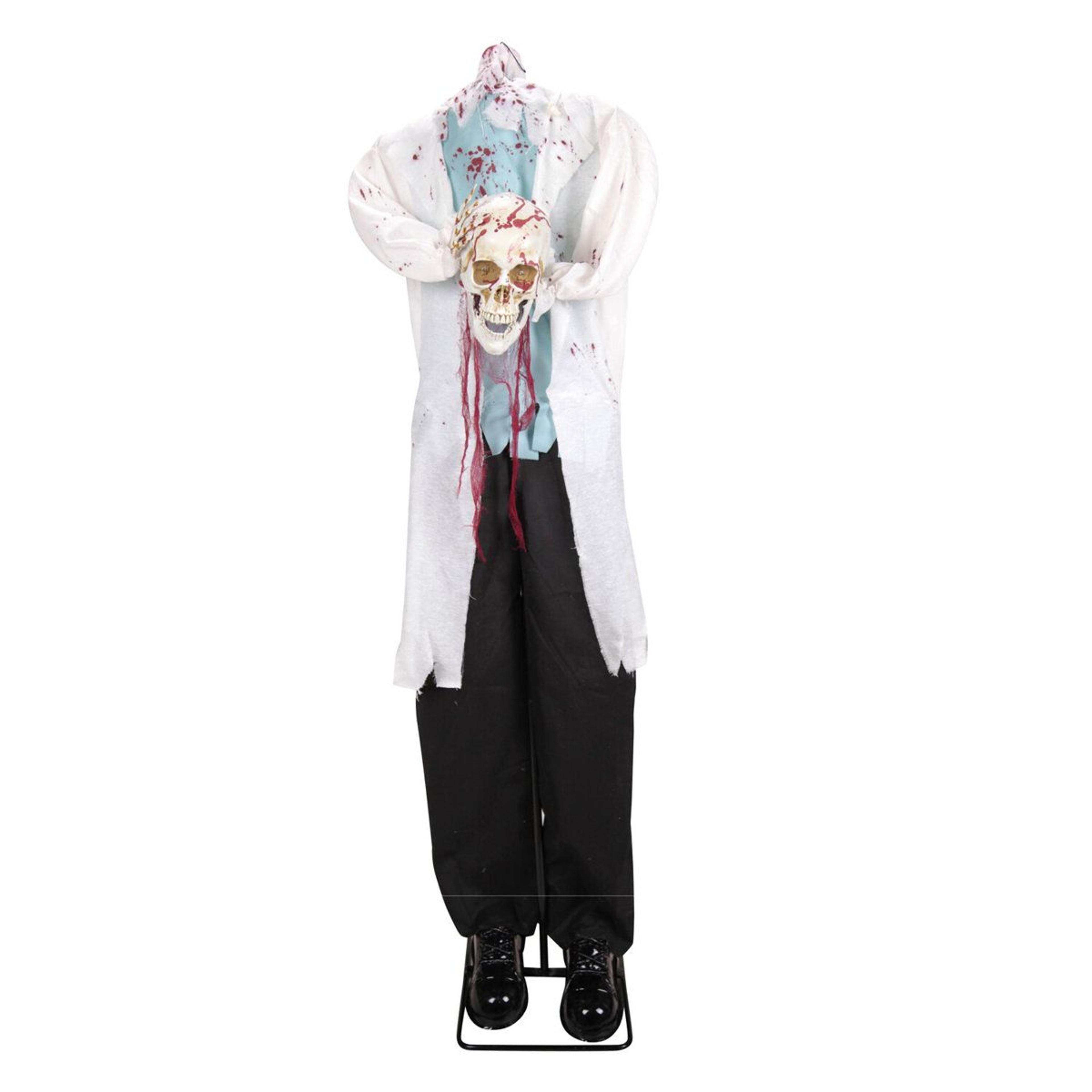 haunted hill farm 5.1 ft headless doctor halloween animatronic sound activated scary prop