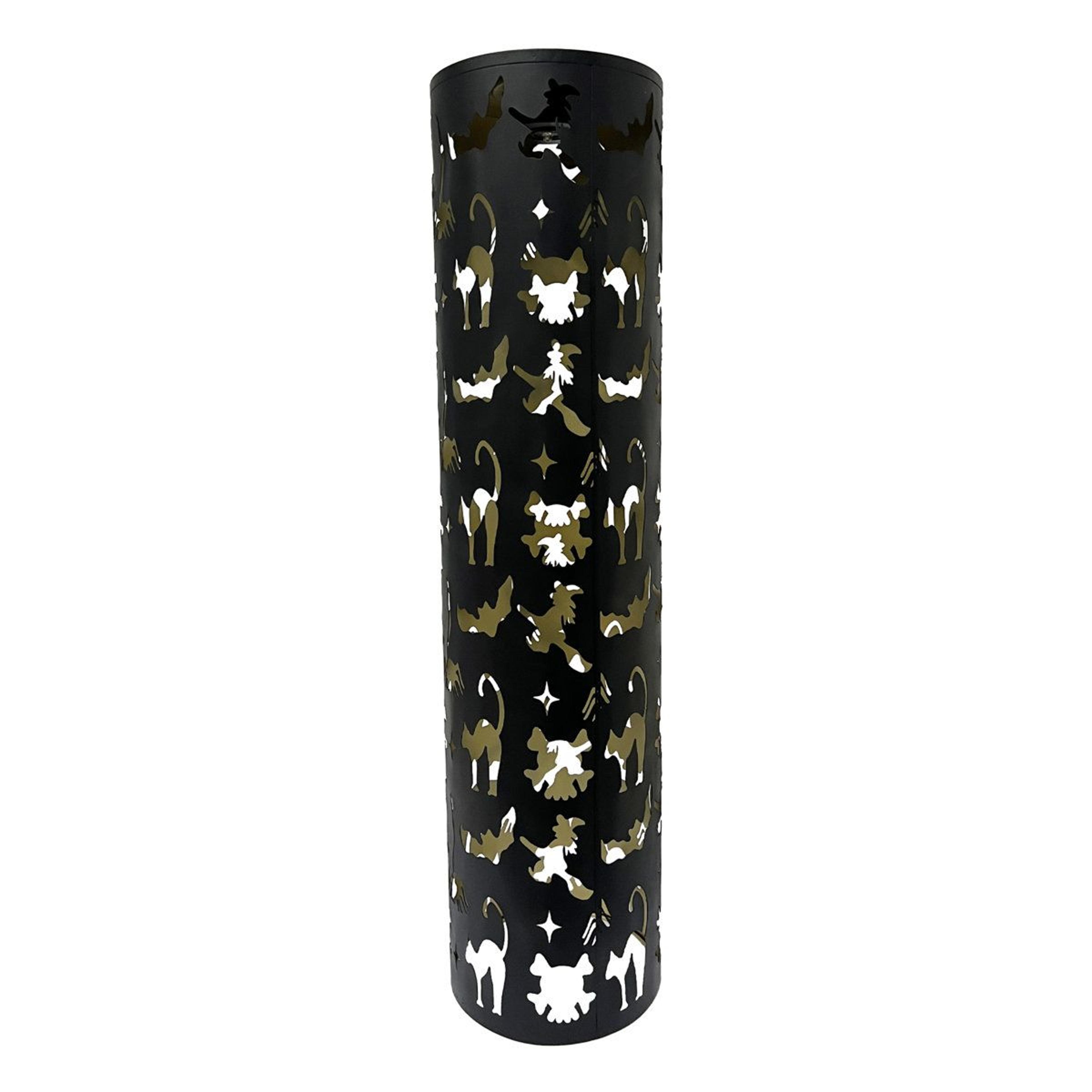 haunted hill farm 30-in led cat ghost halloween lantern freestanding battery operated decor