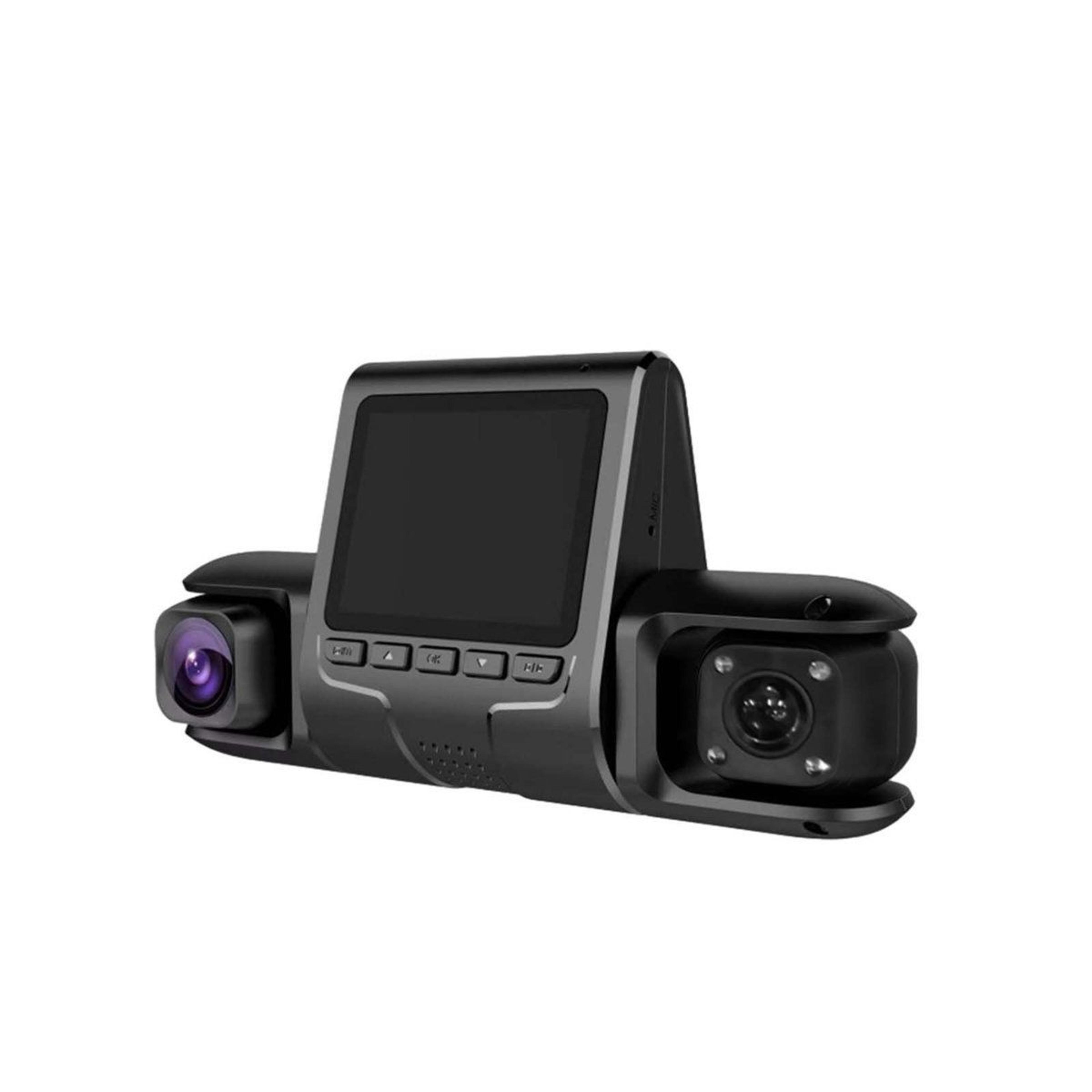 1080p dual channel dash camera front inside wide angle car recorder