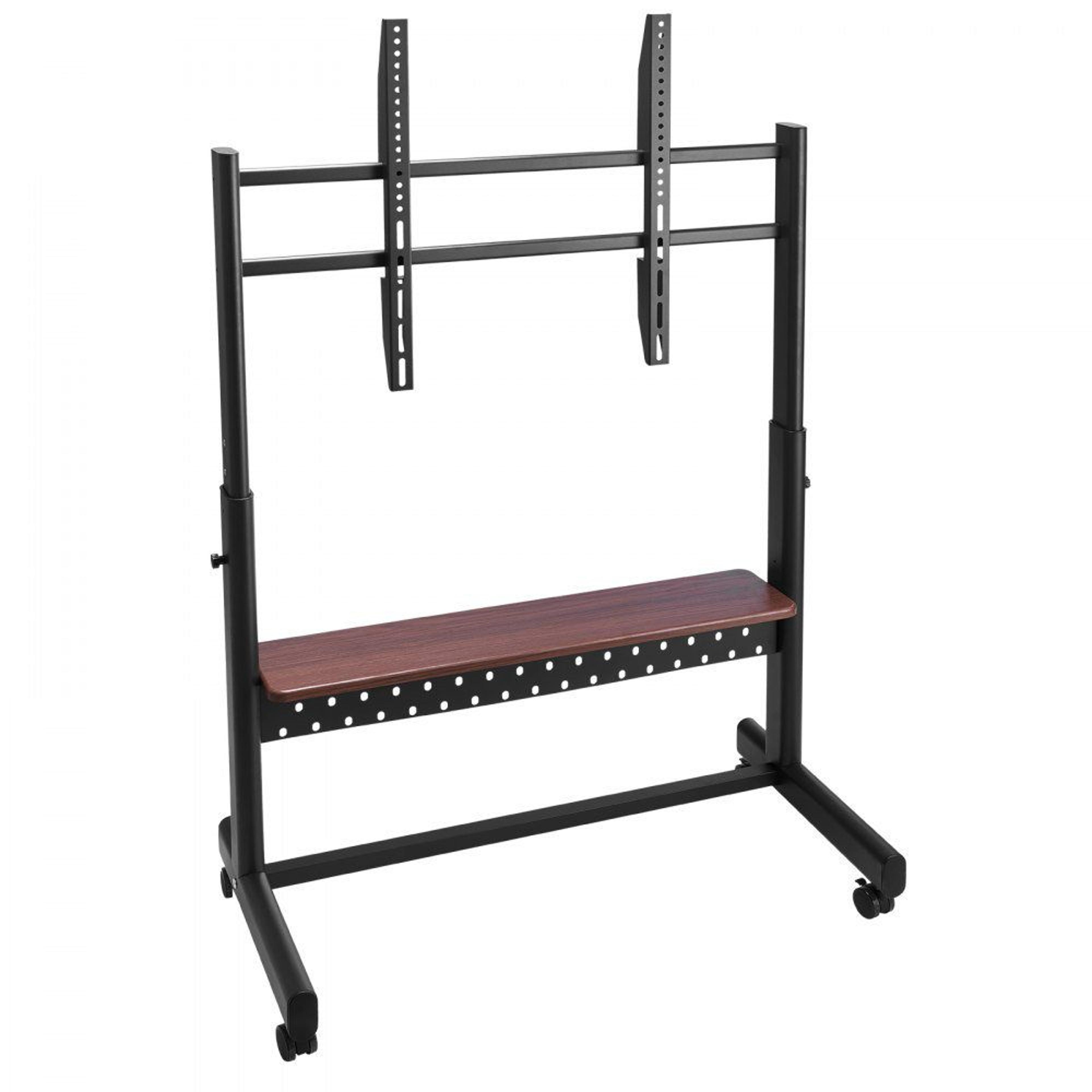 heavy duty mobile tv stand for 55-100 inch tvs with adjustable height