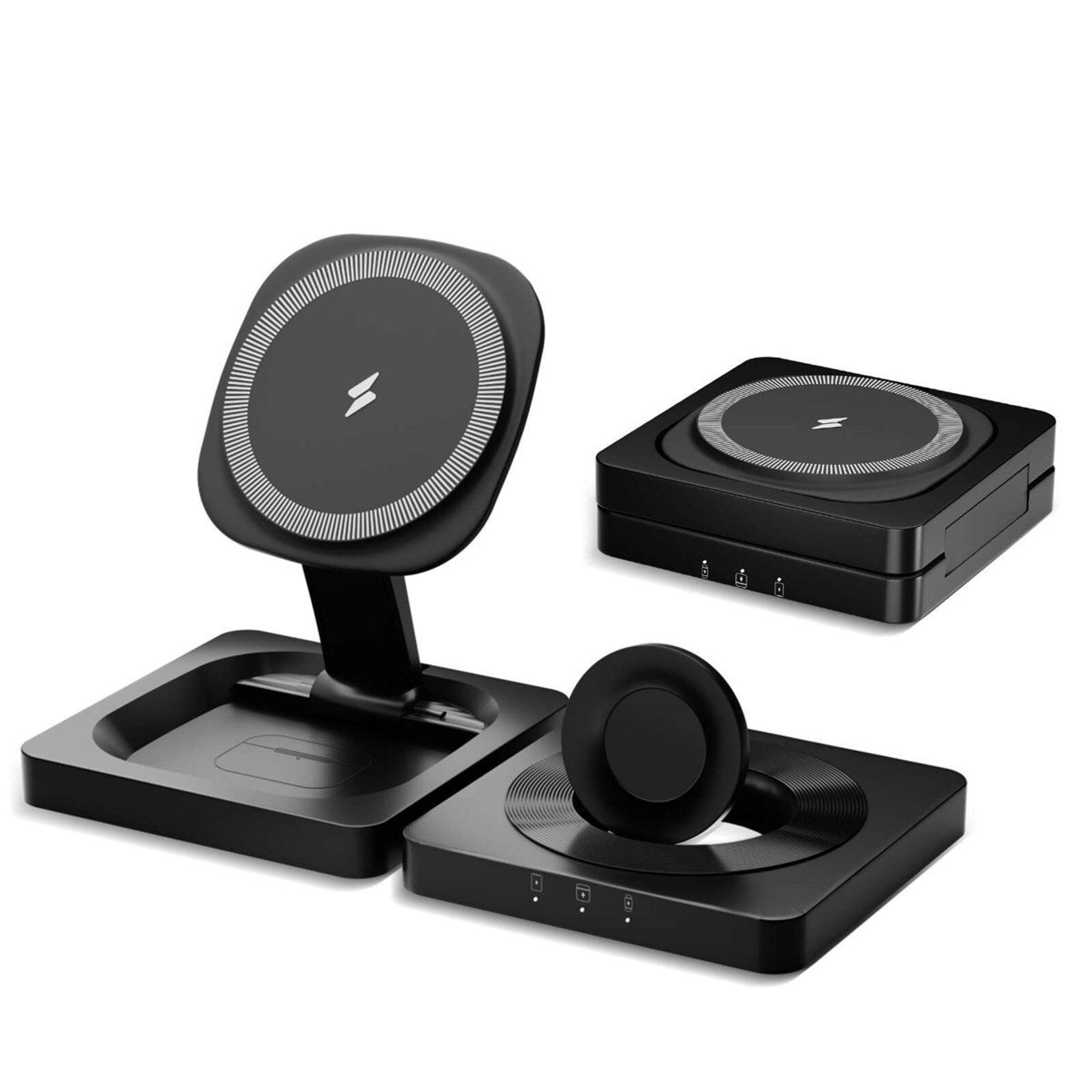 foldable 3 in 1 magnetic wireless charging station for iphone apple watch and airpods