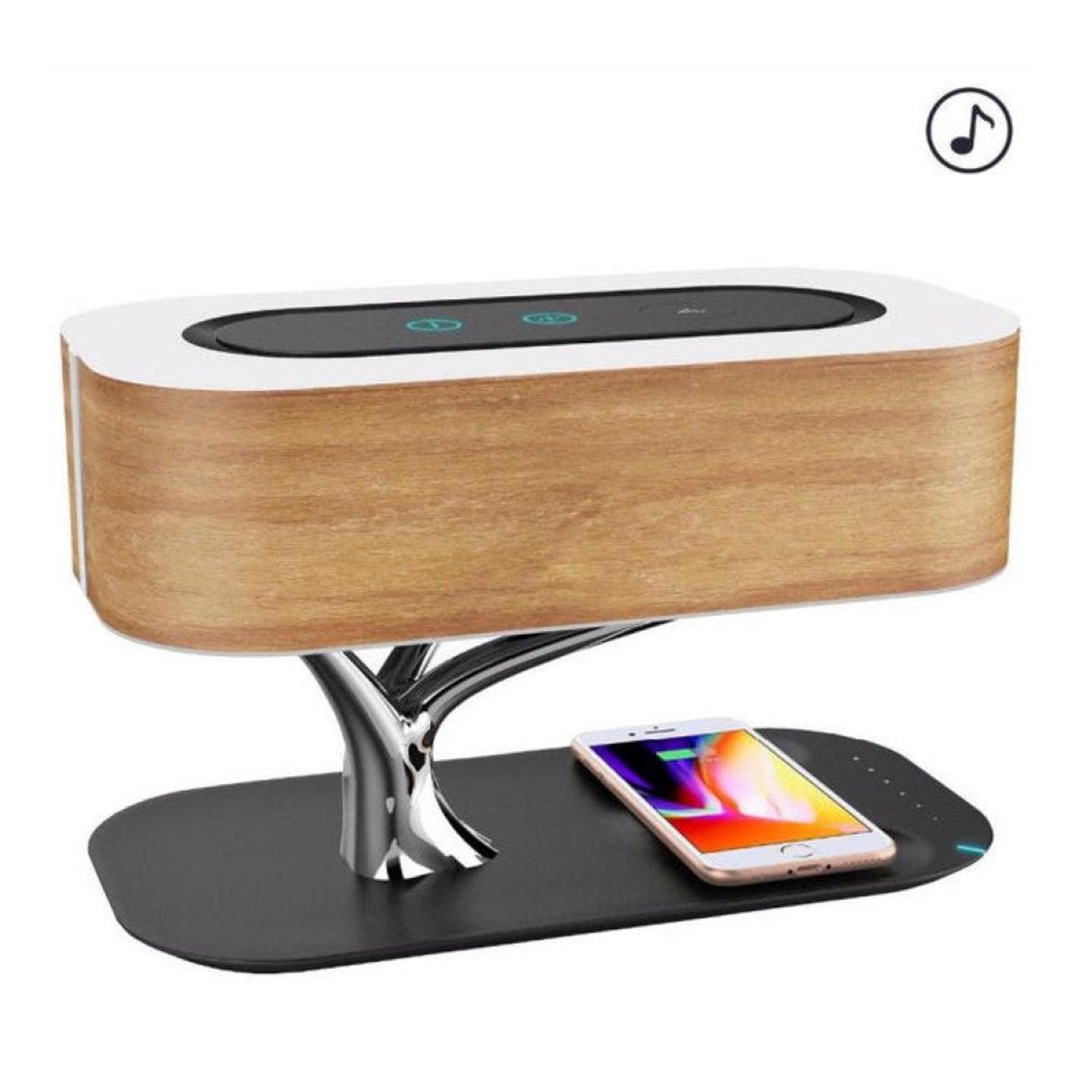 3 in 1 lamp with bluetooth speaker wireless charger and led light