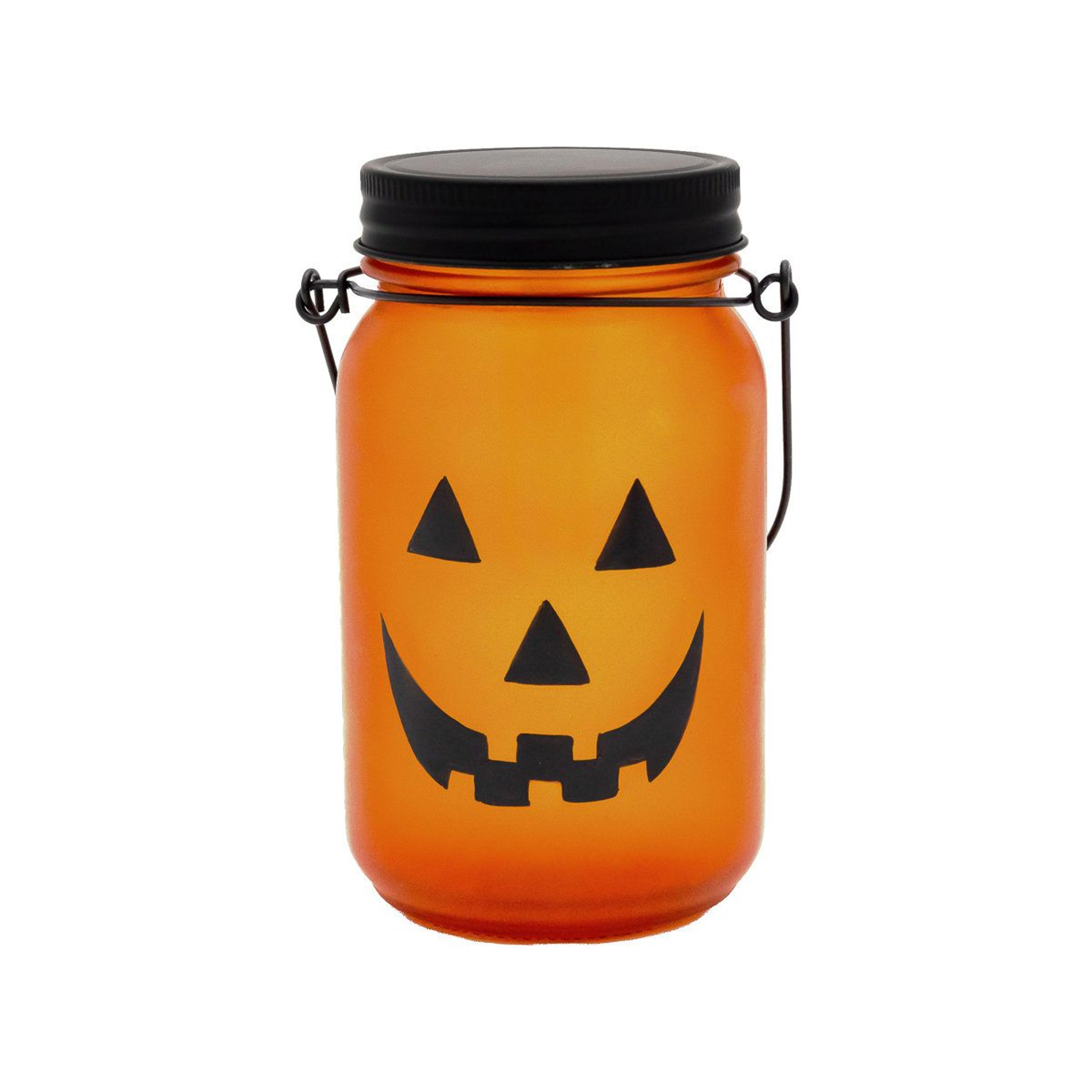 flame effect jack o lantern mason jar halloween light