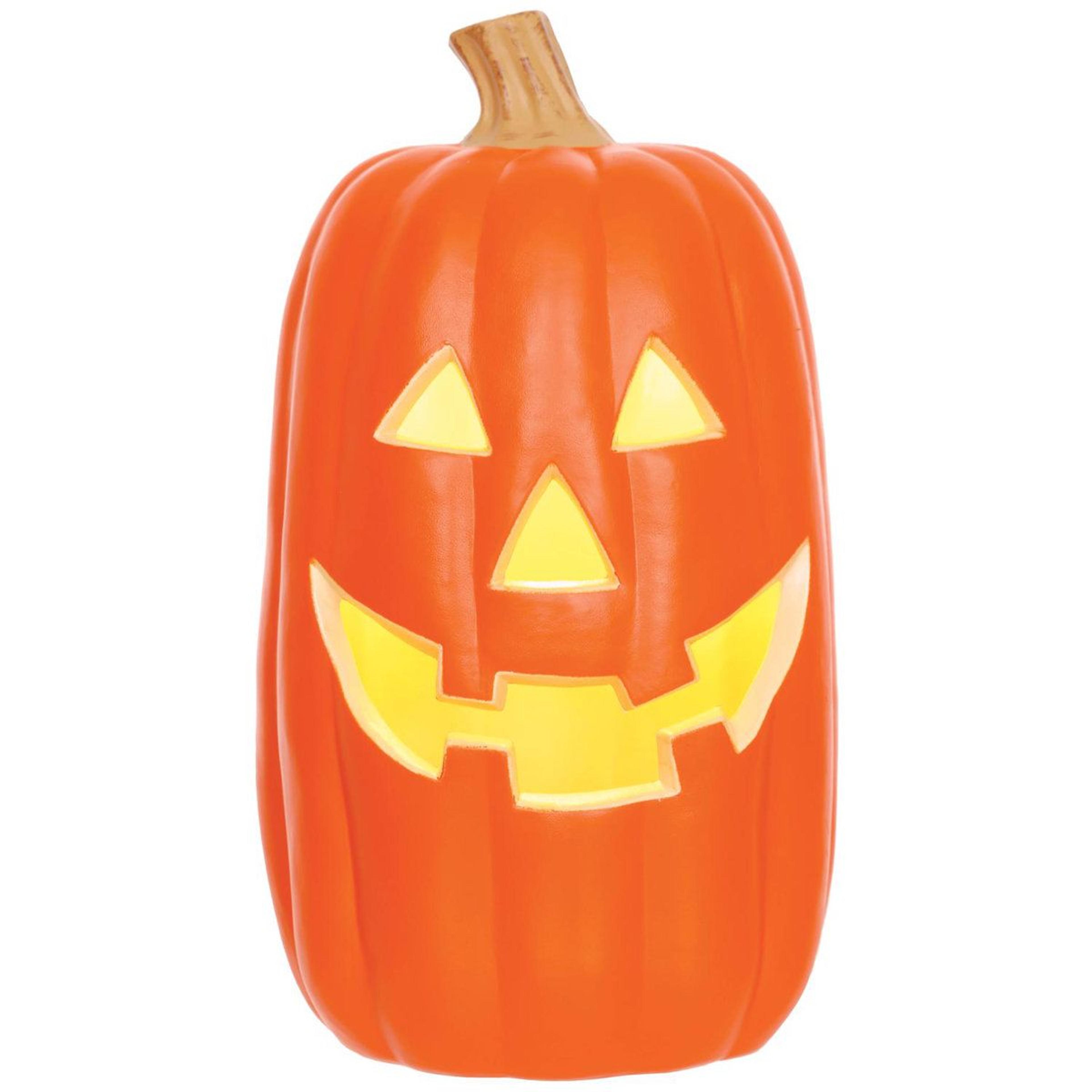 16 in led light up scary pumpkin halloween decoration