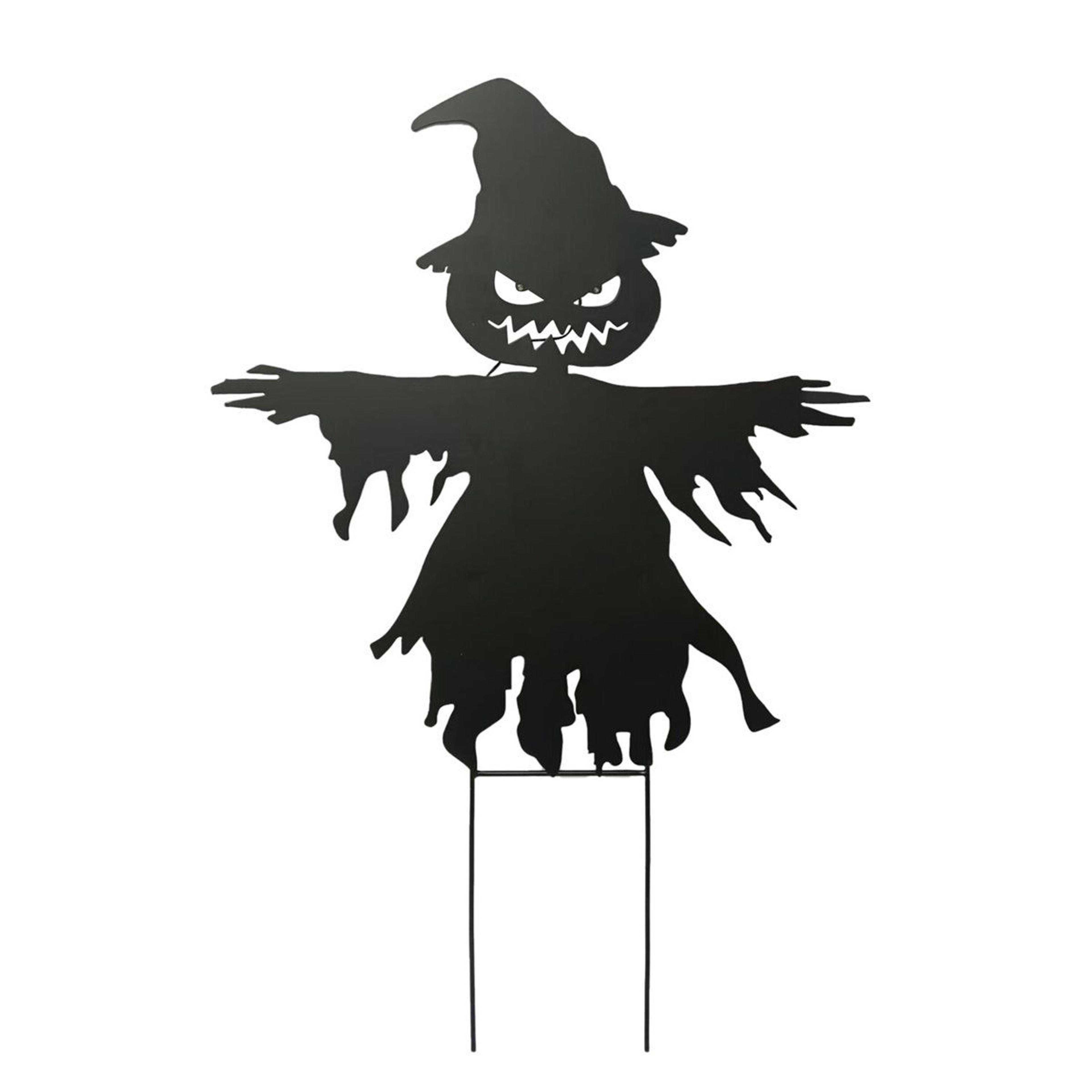 haunted hill farm 36 in lighted scarecrow halloween decoration with led eyes