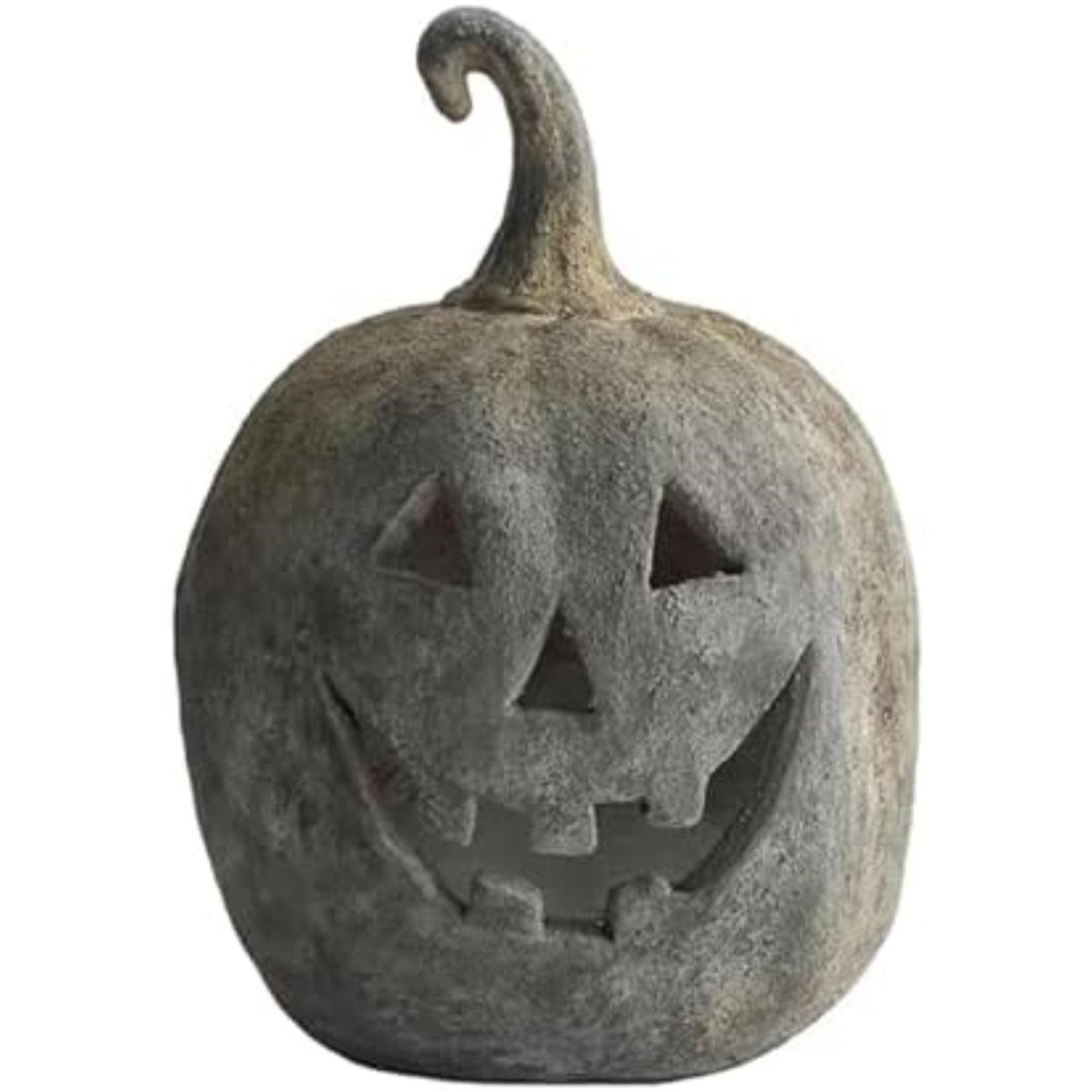 handmade gray pumpkin decor for halloween and farmhouse table