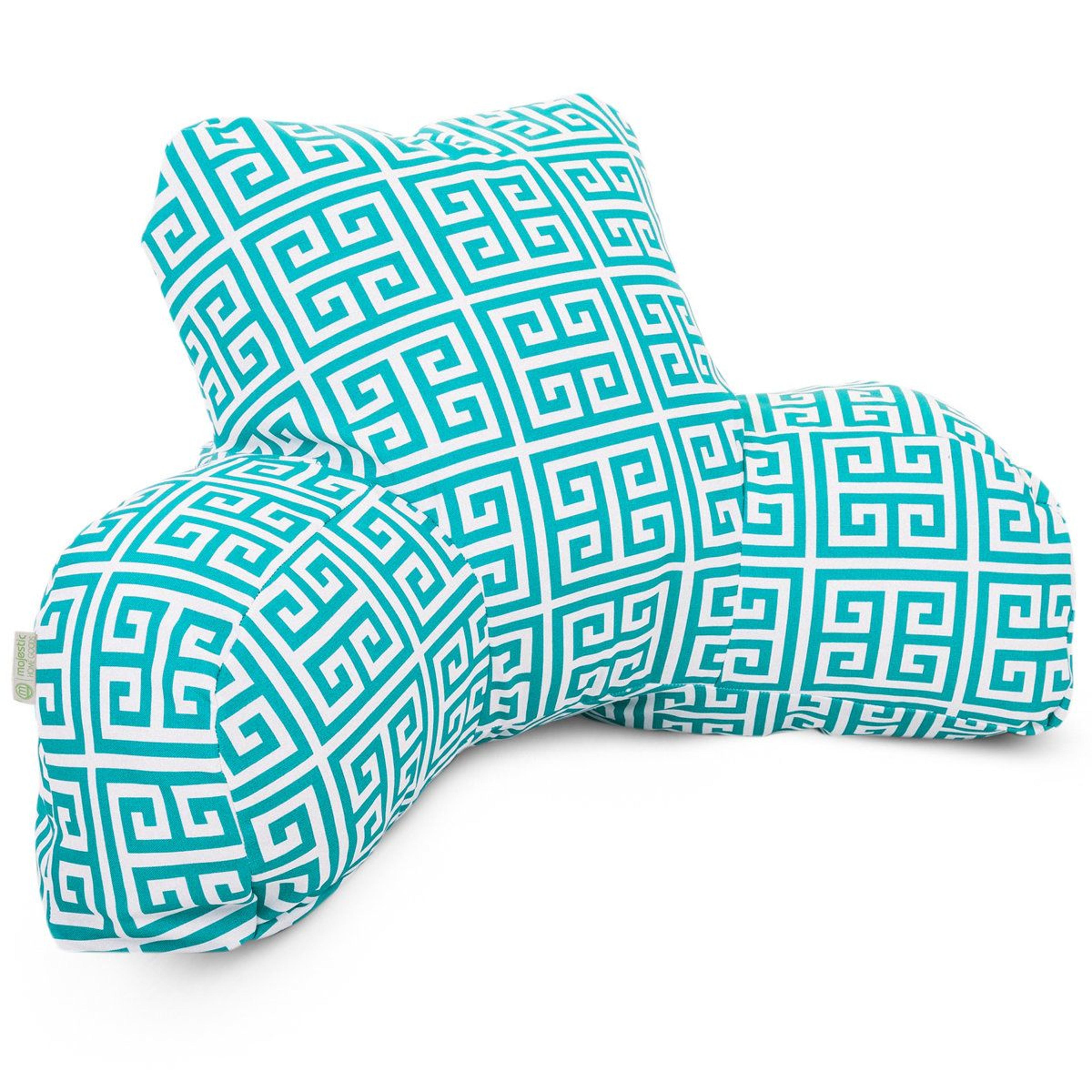 geometric reversible outdoor backrest pillow for reading and lounging