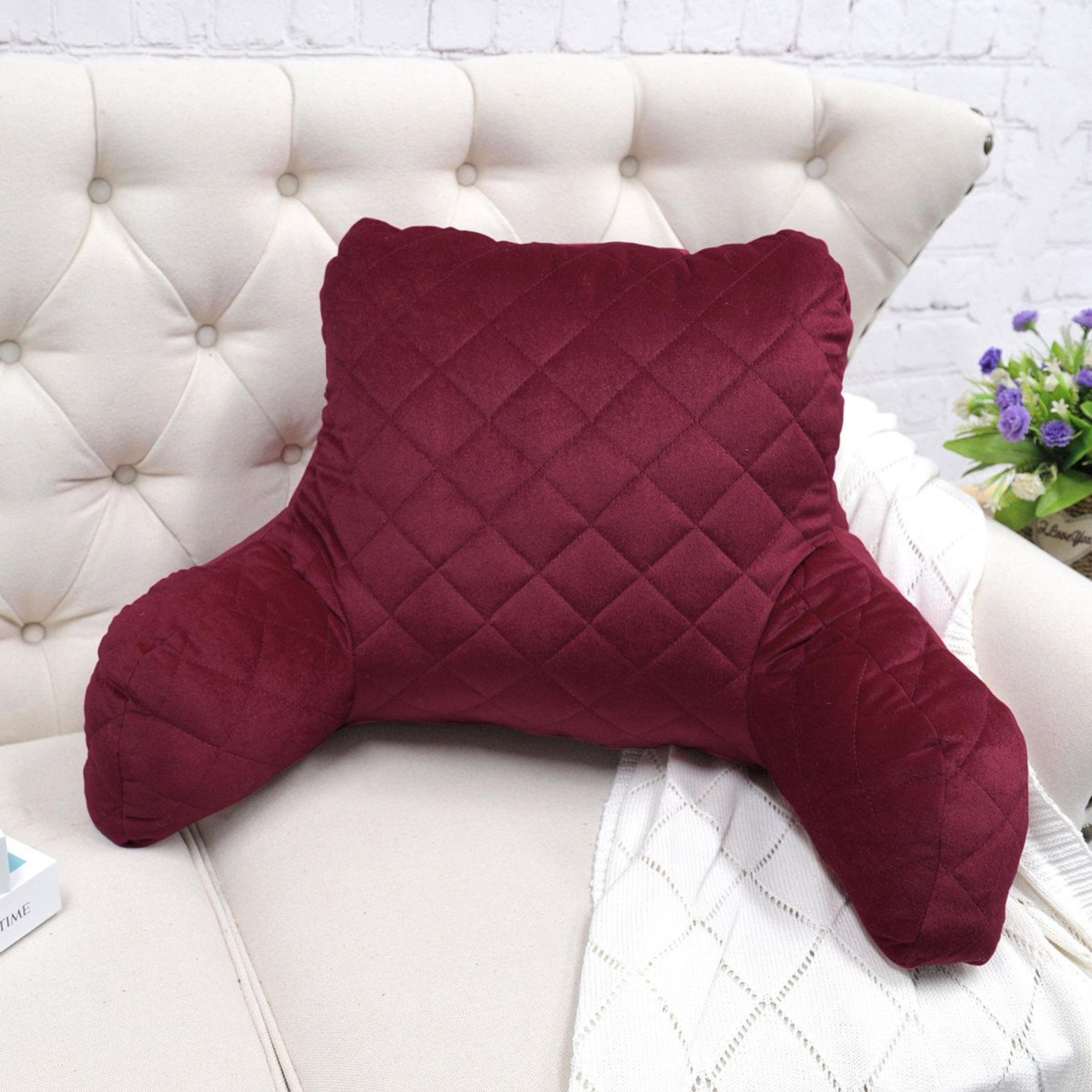 plush velvet backrest pillow lounger with removable cover and insert