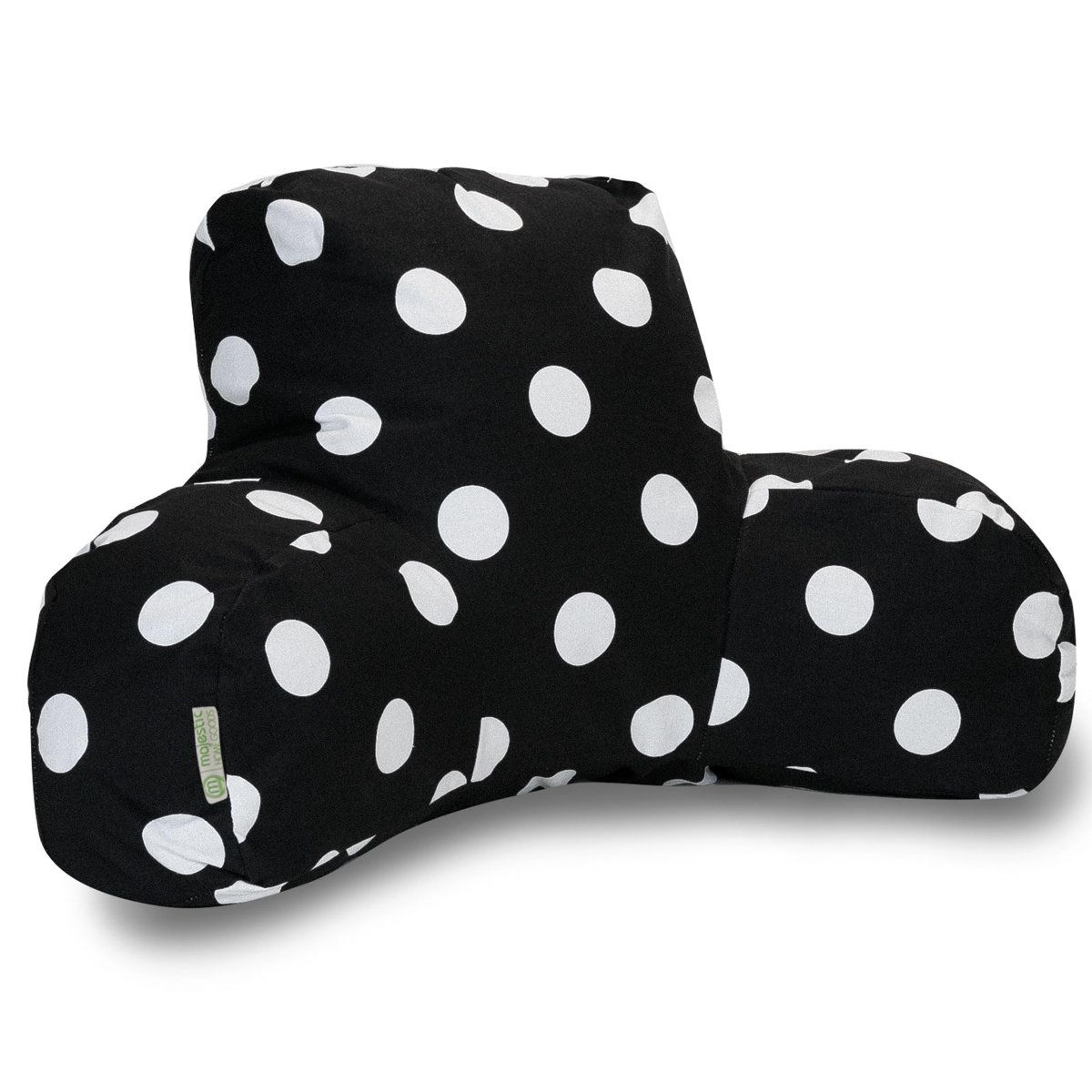polka dot cotton backrest pillow reversible reading support cushion