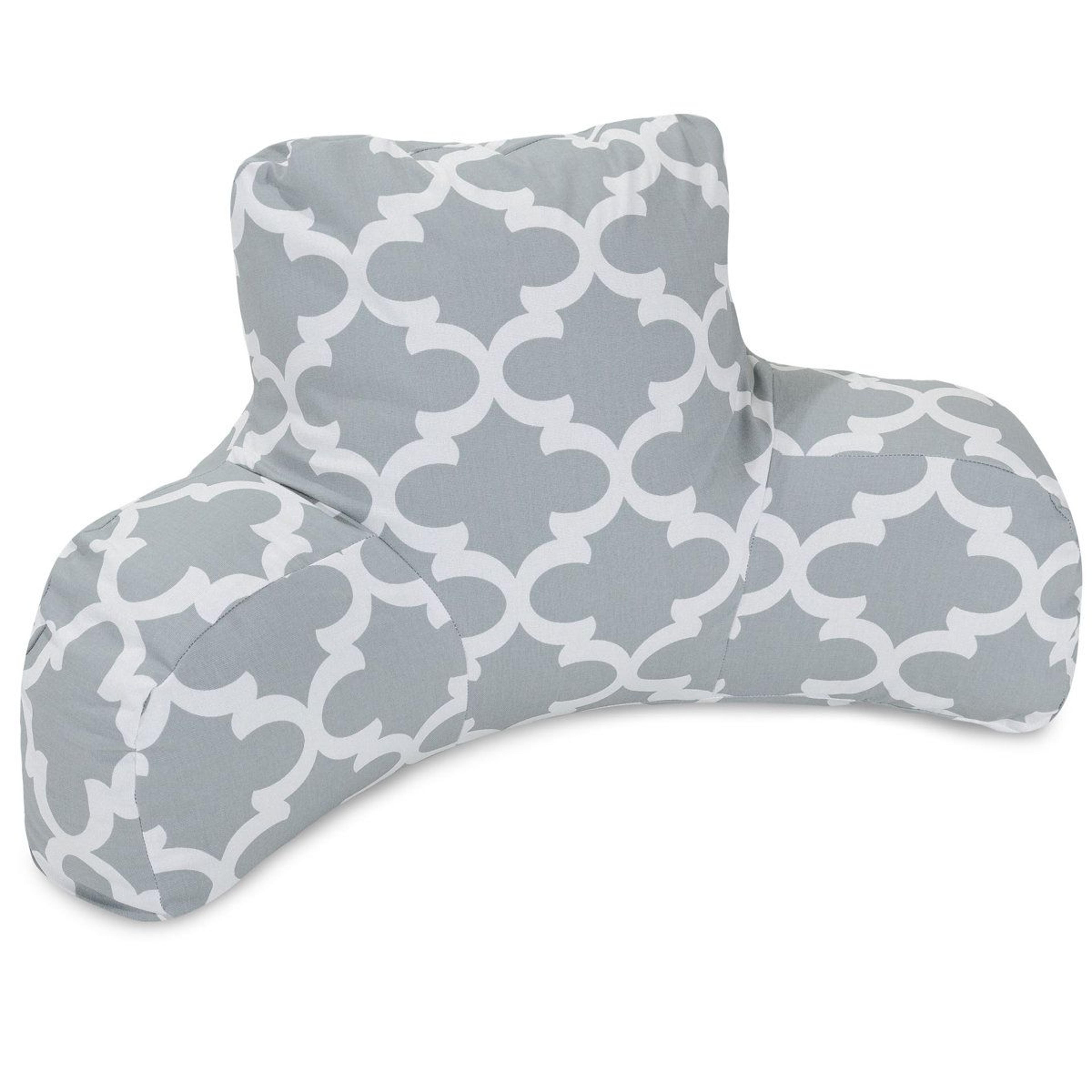 majestic home goods trellis geometric cotton reversible backrest reading pillow