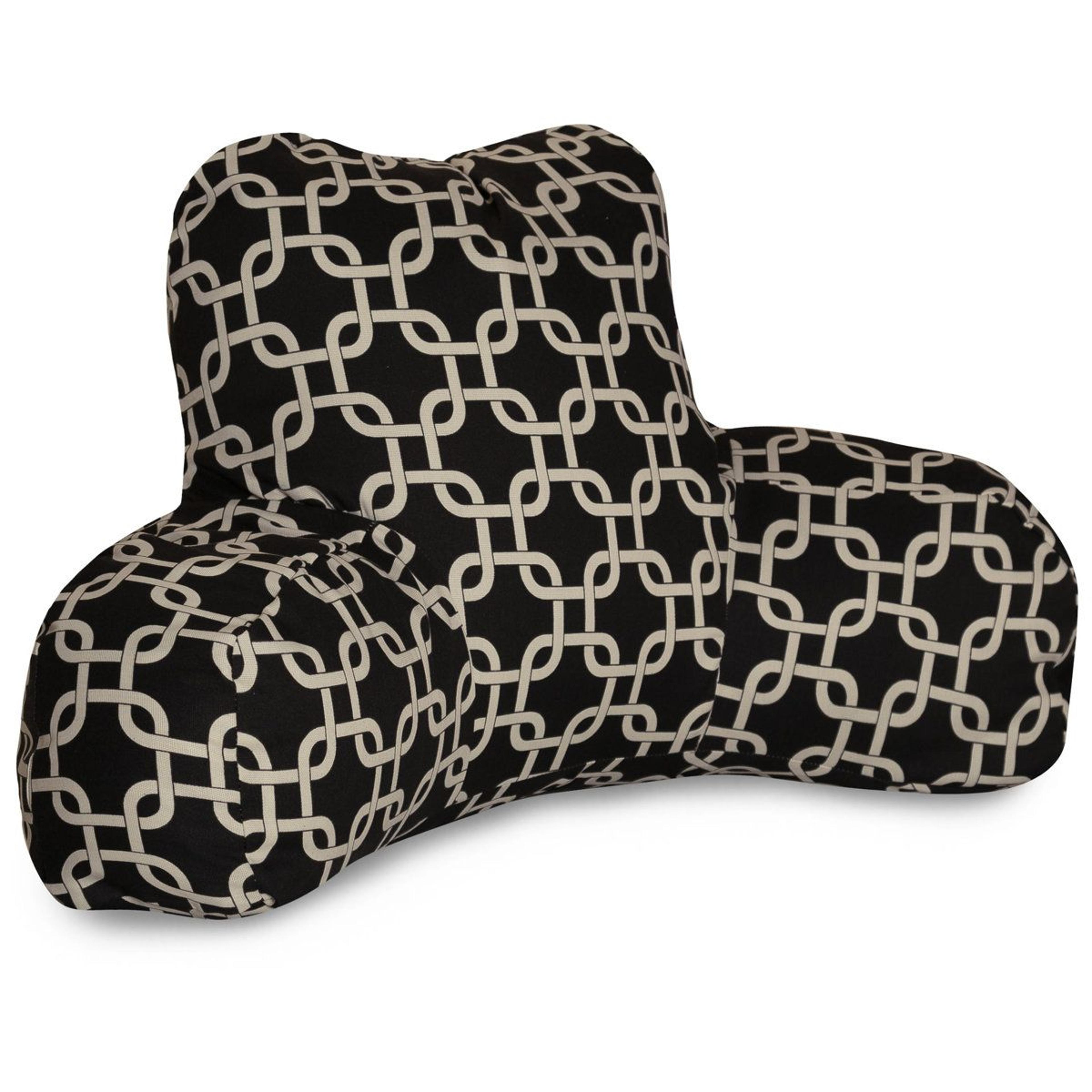 links geometric cotton reversible reading pillow backrest