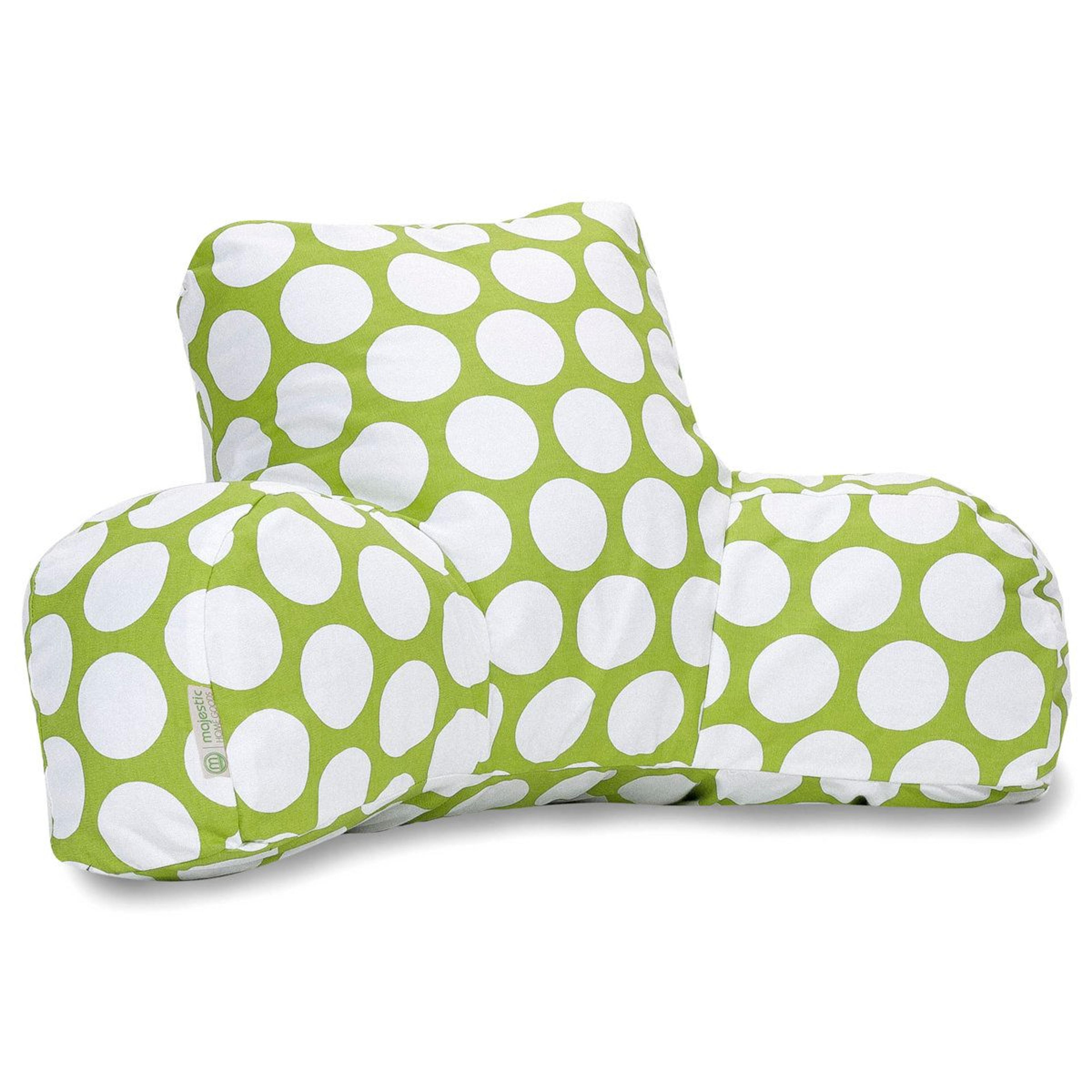 majestic home goods polka dot cotton reading pillow backrest