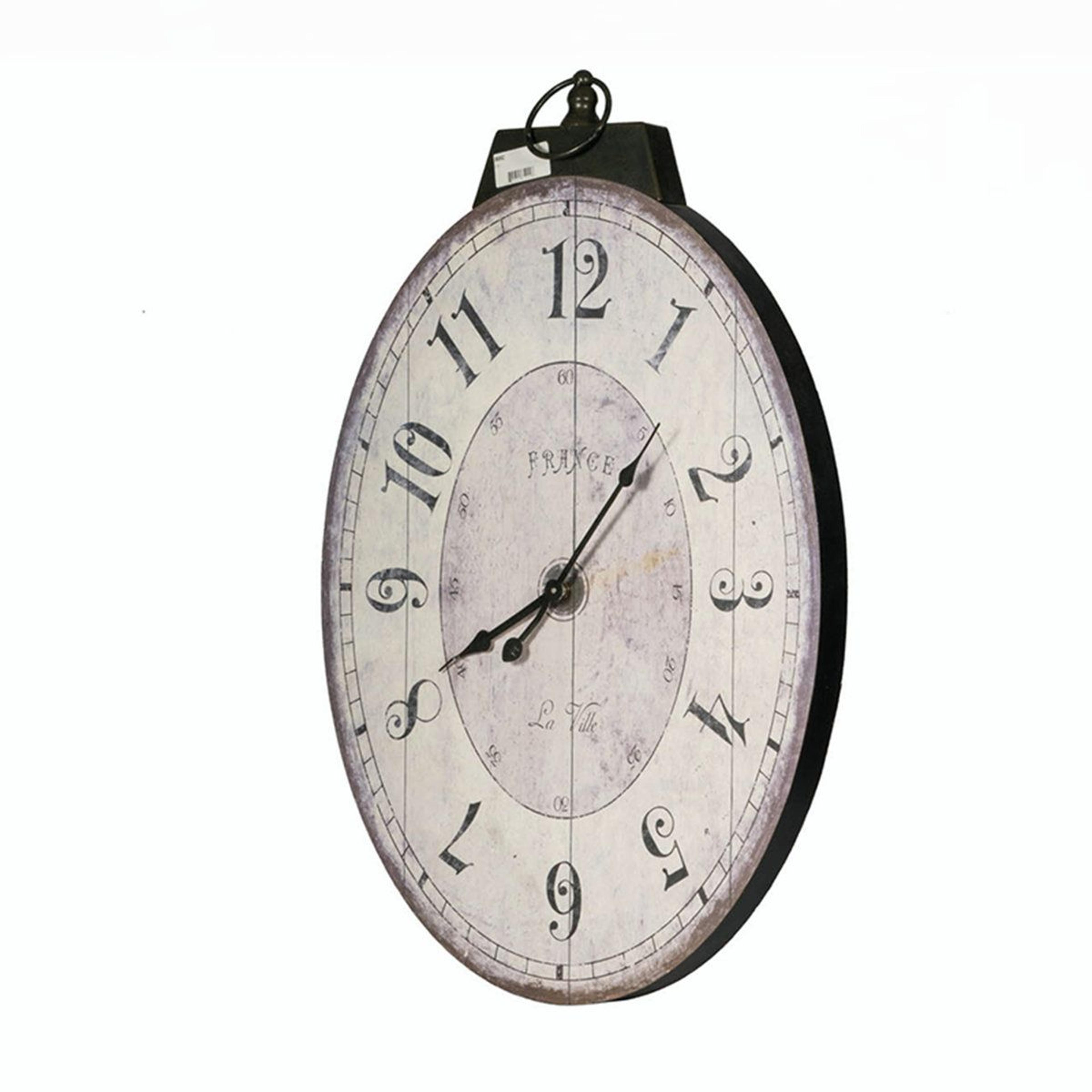 trappe oversized vintage wall clock for living room kitchen and entryway