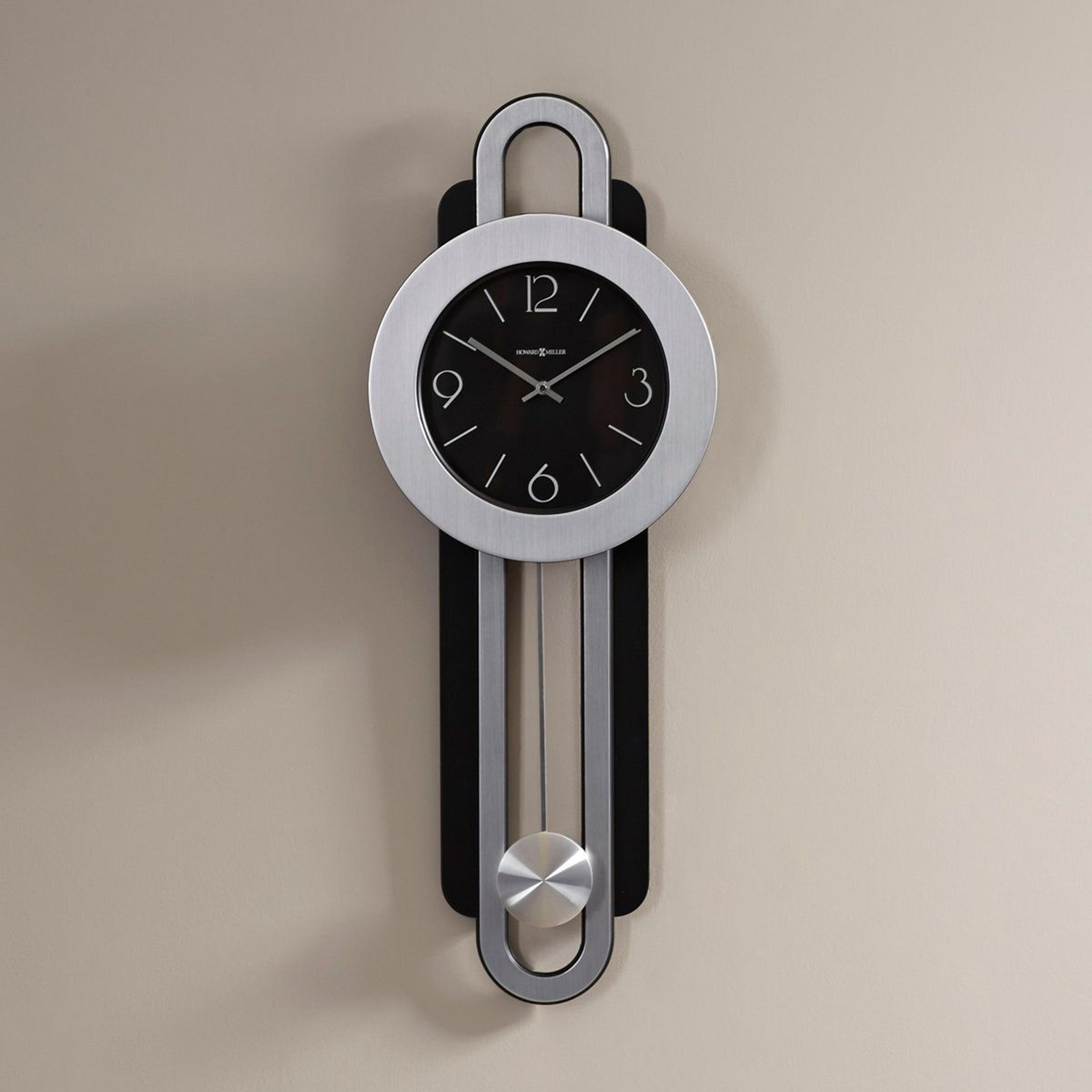 howard miller gwyneth modern pendulum wall clock with quartz movement