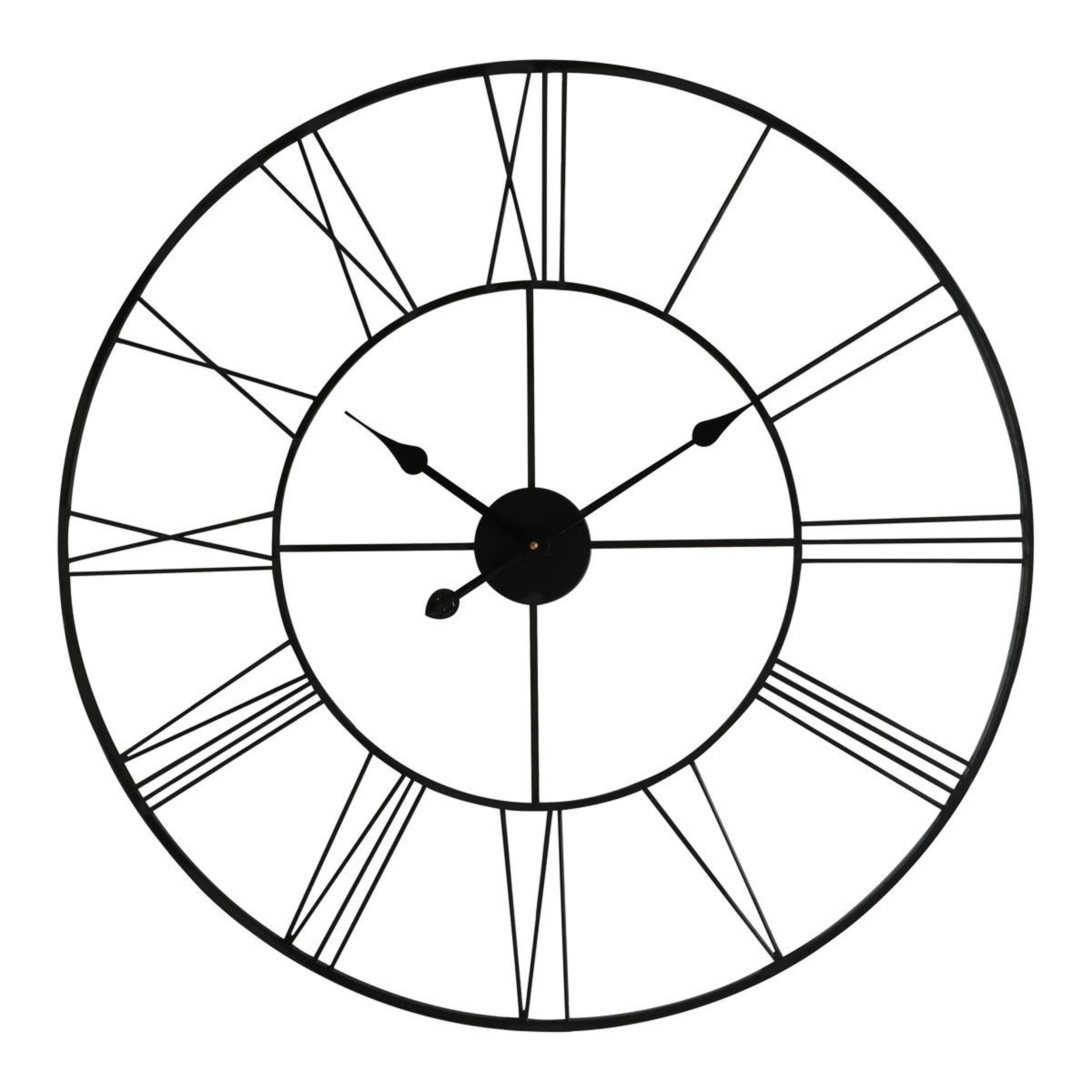metal wall clock black roman numeral decorative wall clock