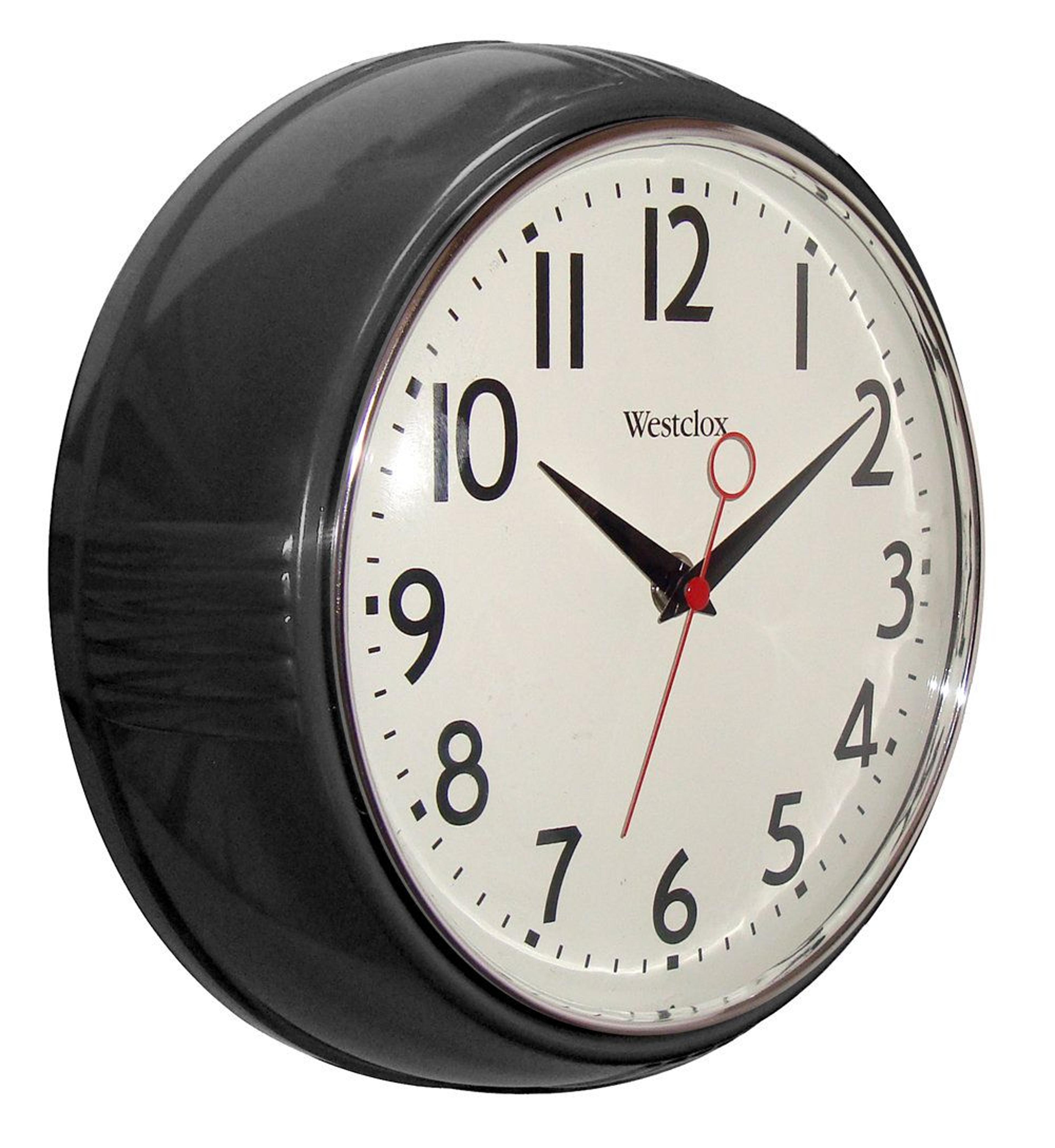 fausley 9.5 inch round wall clock black retro analog quartz clock