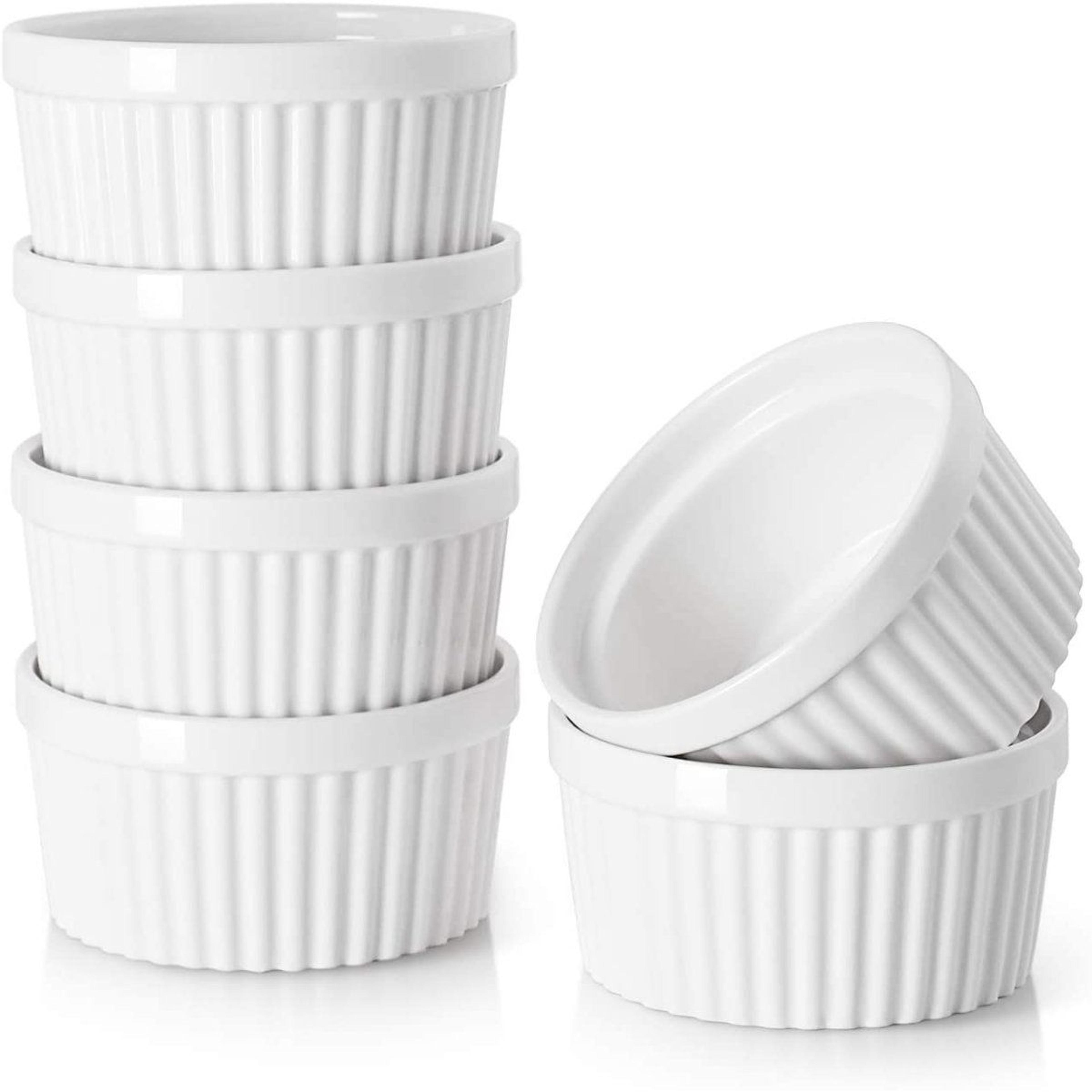 4 oz ceramic ramekins set of 6 for baking desserts and serving