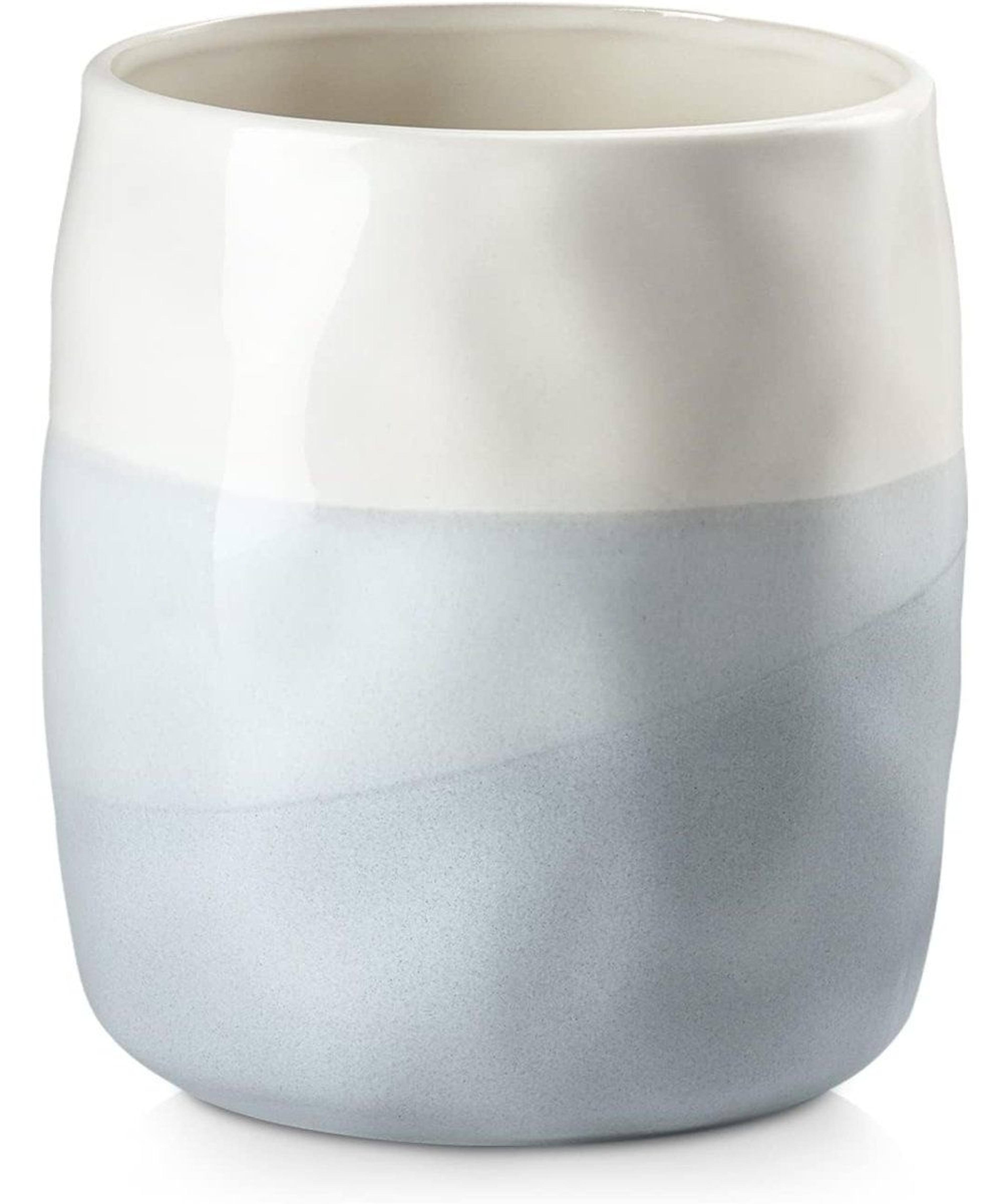 ceramic utensil crock countertop kitchen utensil holder with weighted base