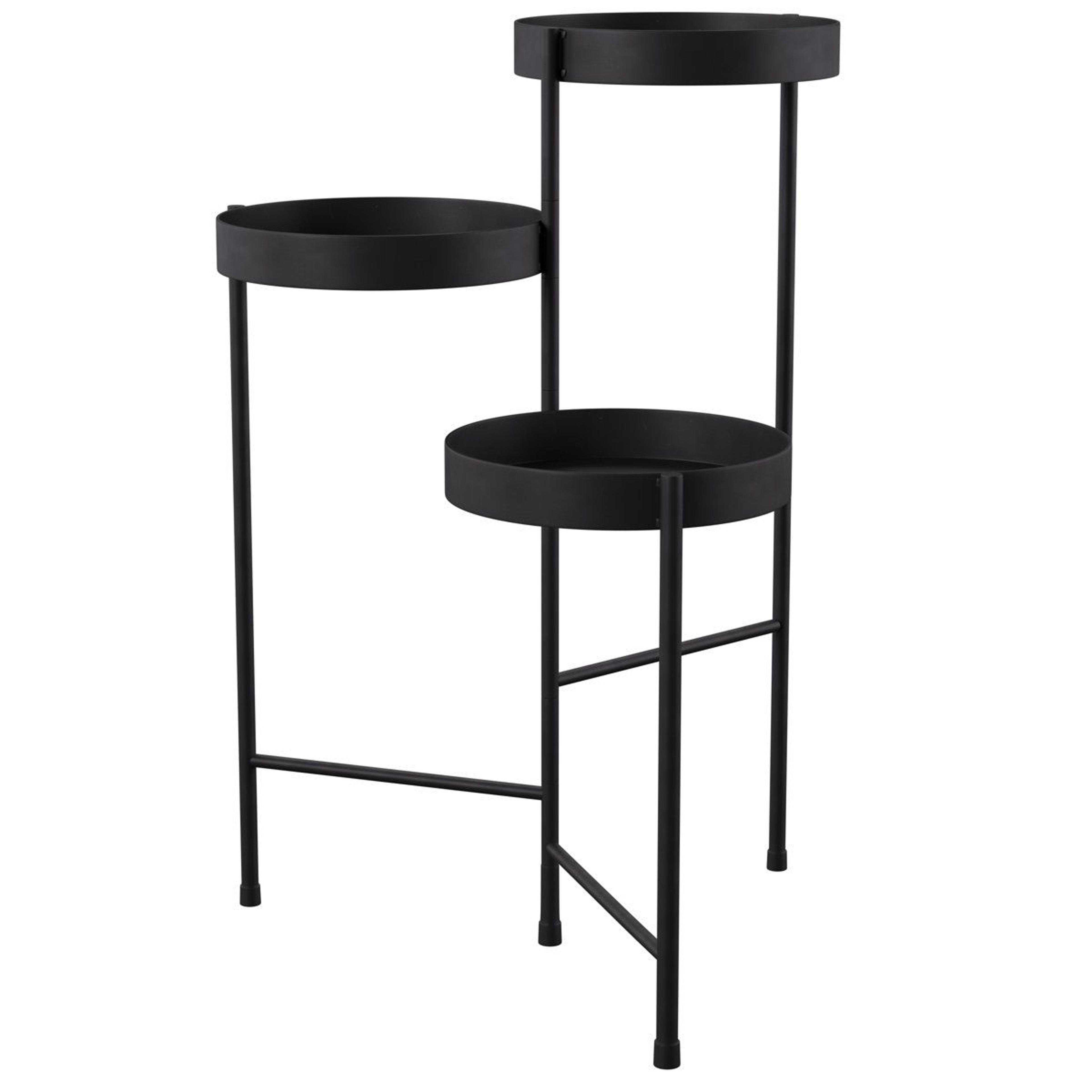 3 tier rotating metal plant stand for indoor display