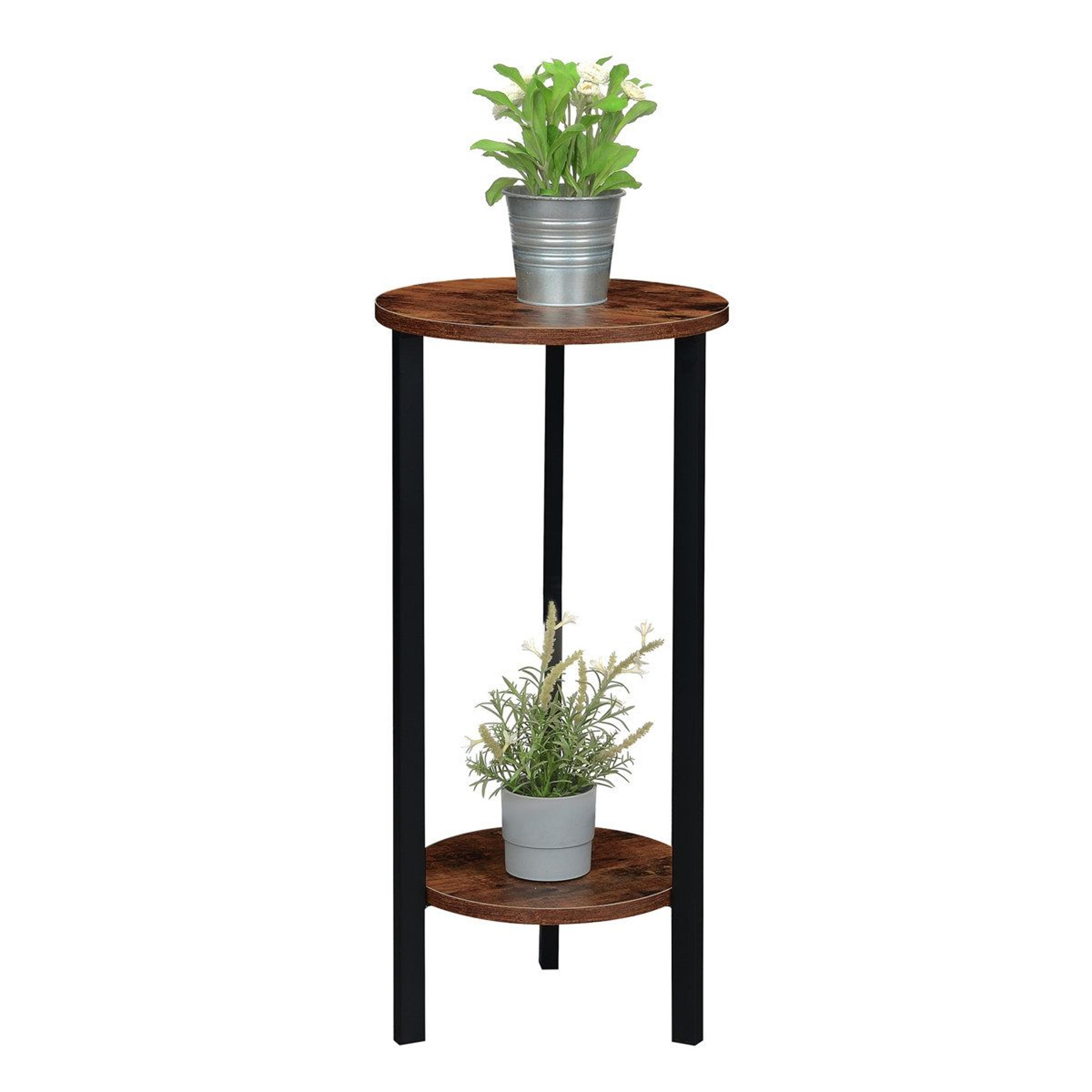 migues round 2 tier plant stand indoor plant display shelf