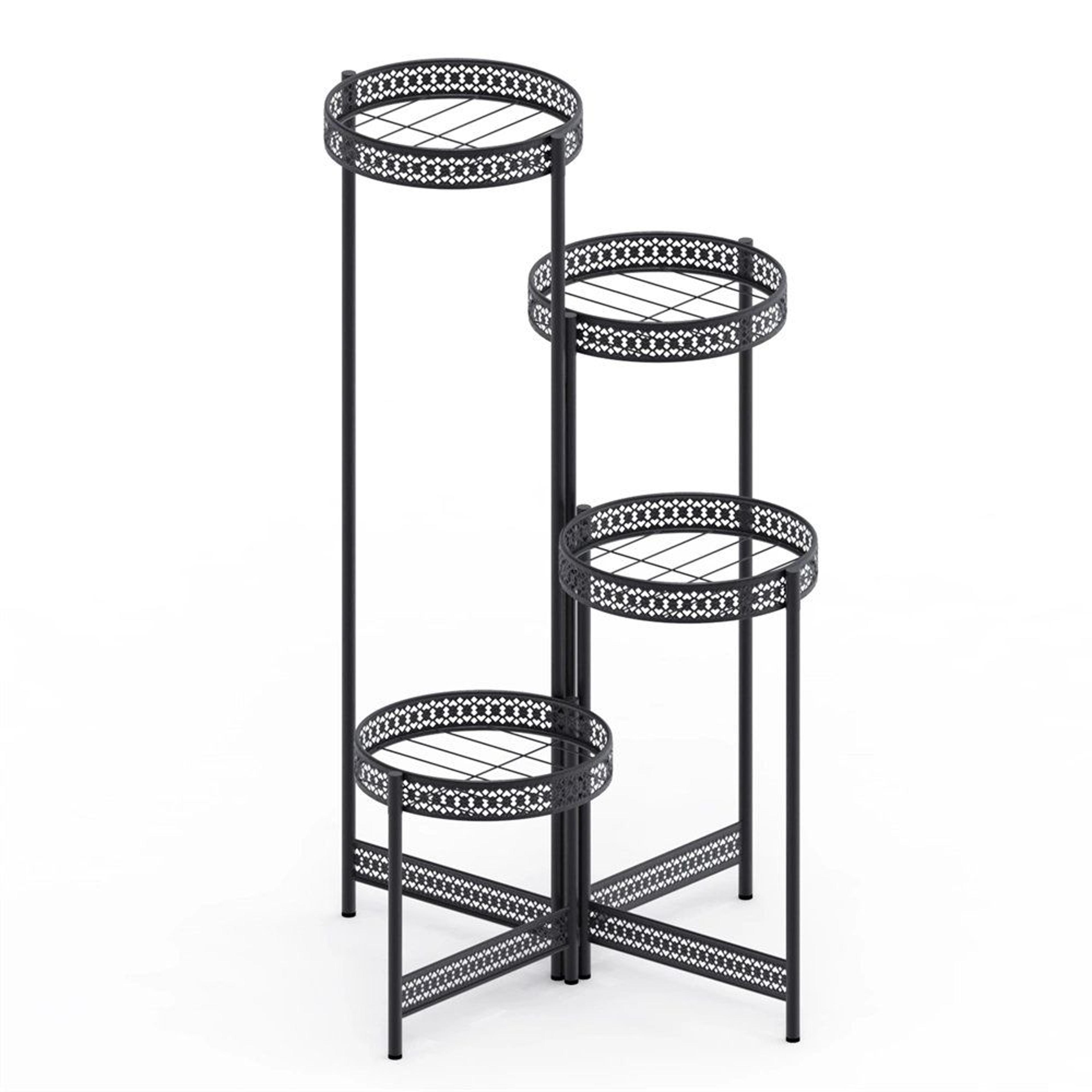 sula 4 tier plant stand indoor outdoor metal flower pot rack