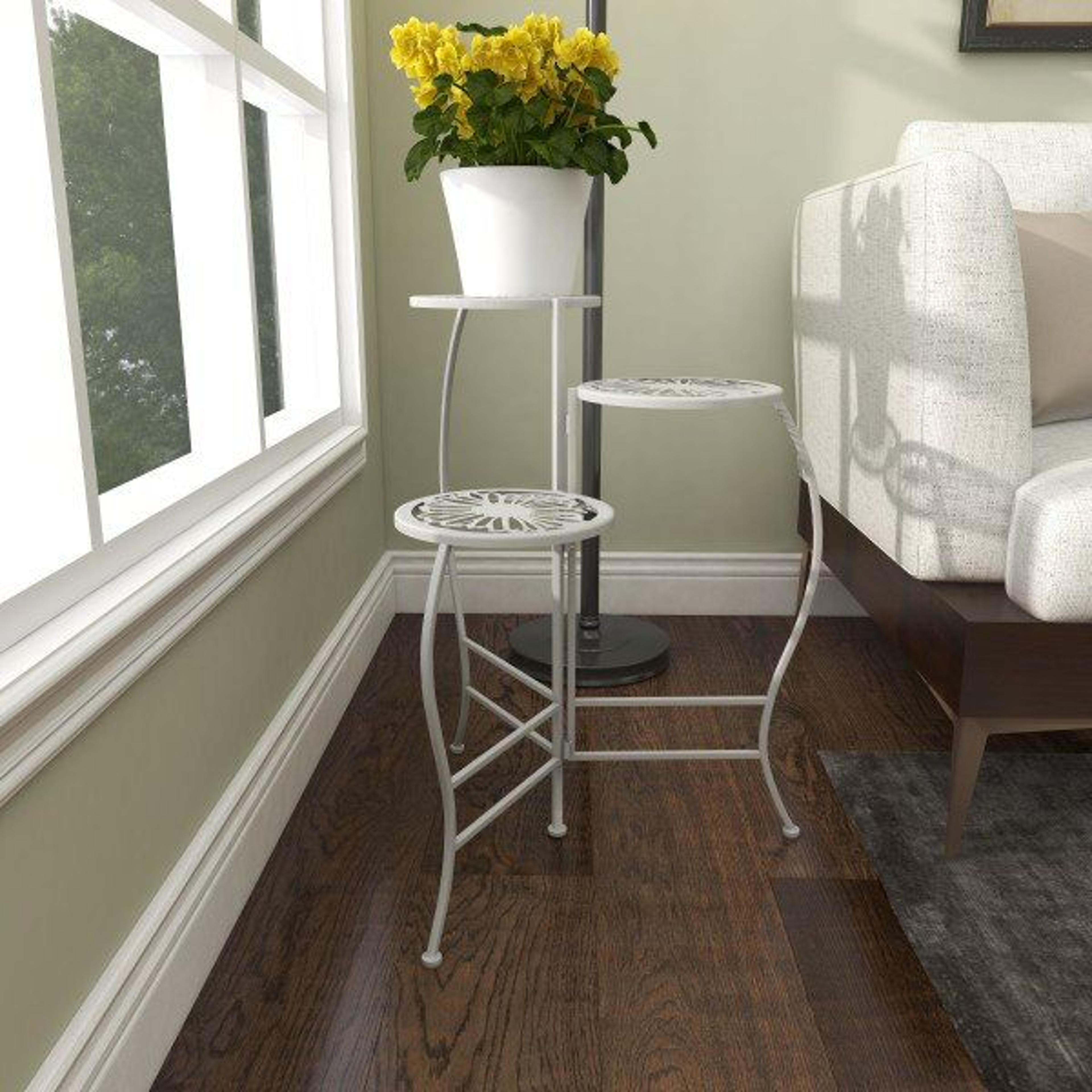 shefford 3 tier metal plant stand indoor outdoor floral flower pot holder
