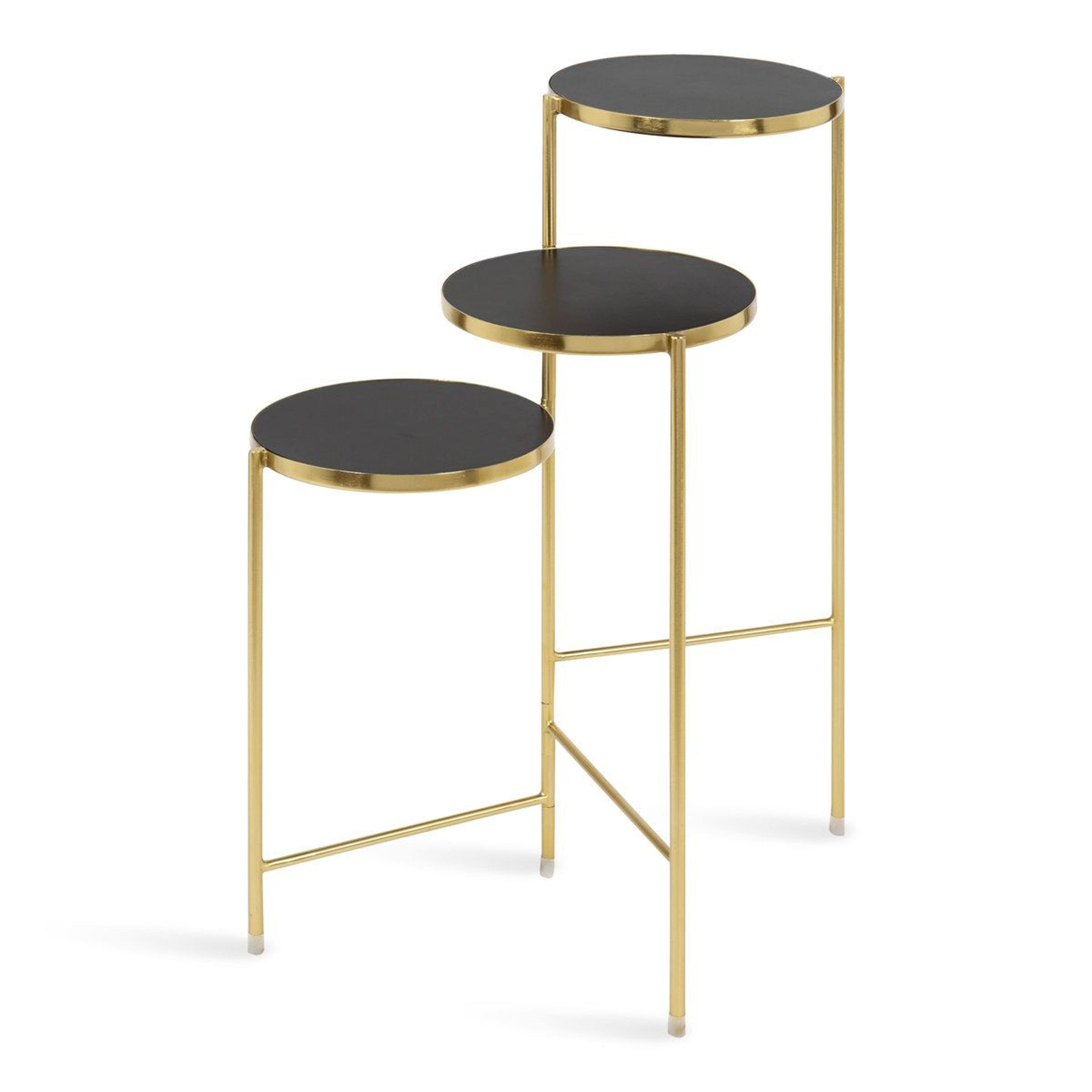 mercury row logan square 3 tier solid wood plant stand