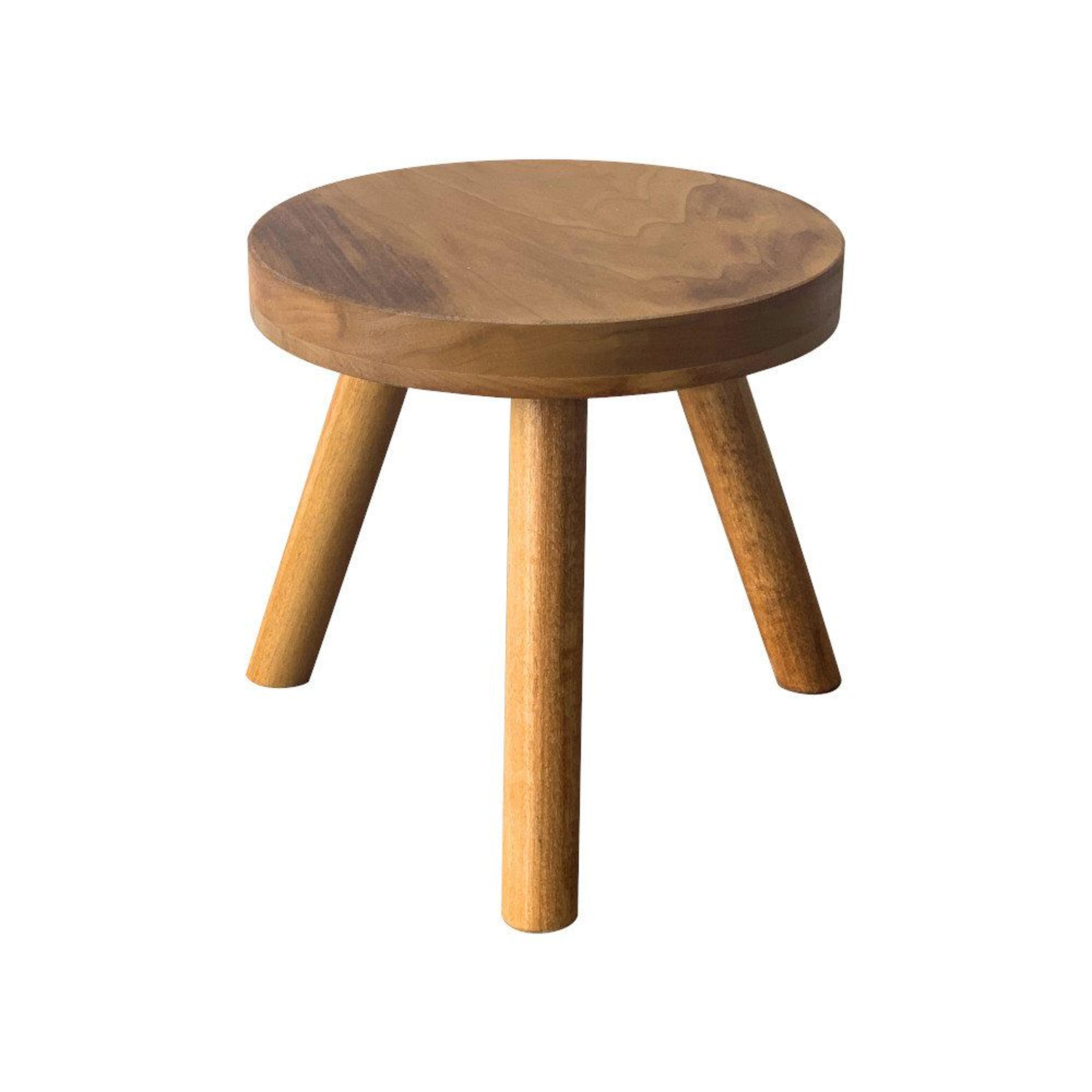 solid wood plant stand 1 tier round indoor plant display table