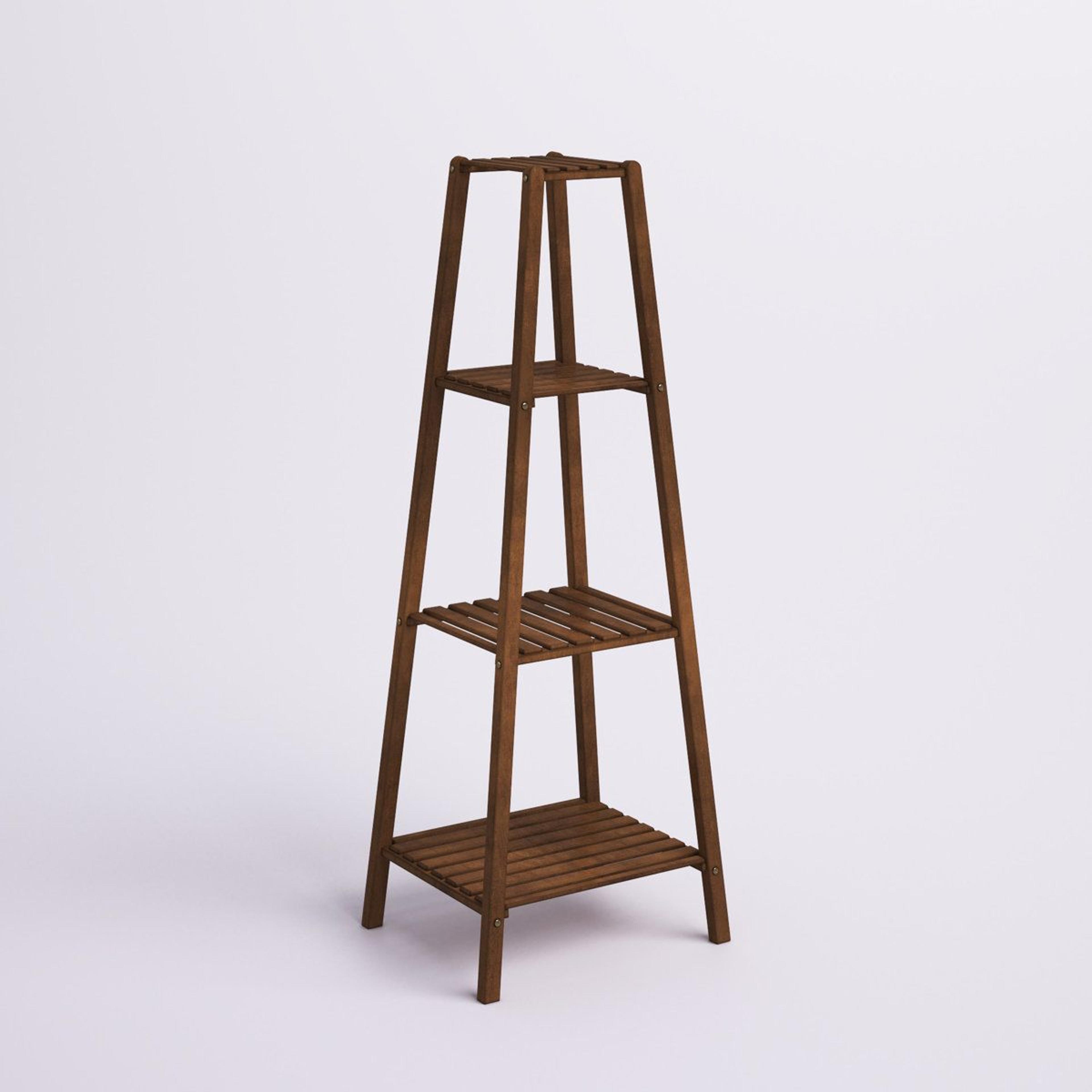 fasching 4 tier bamboo wood plant stand space saving flower rack