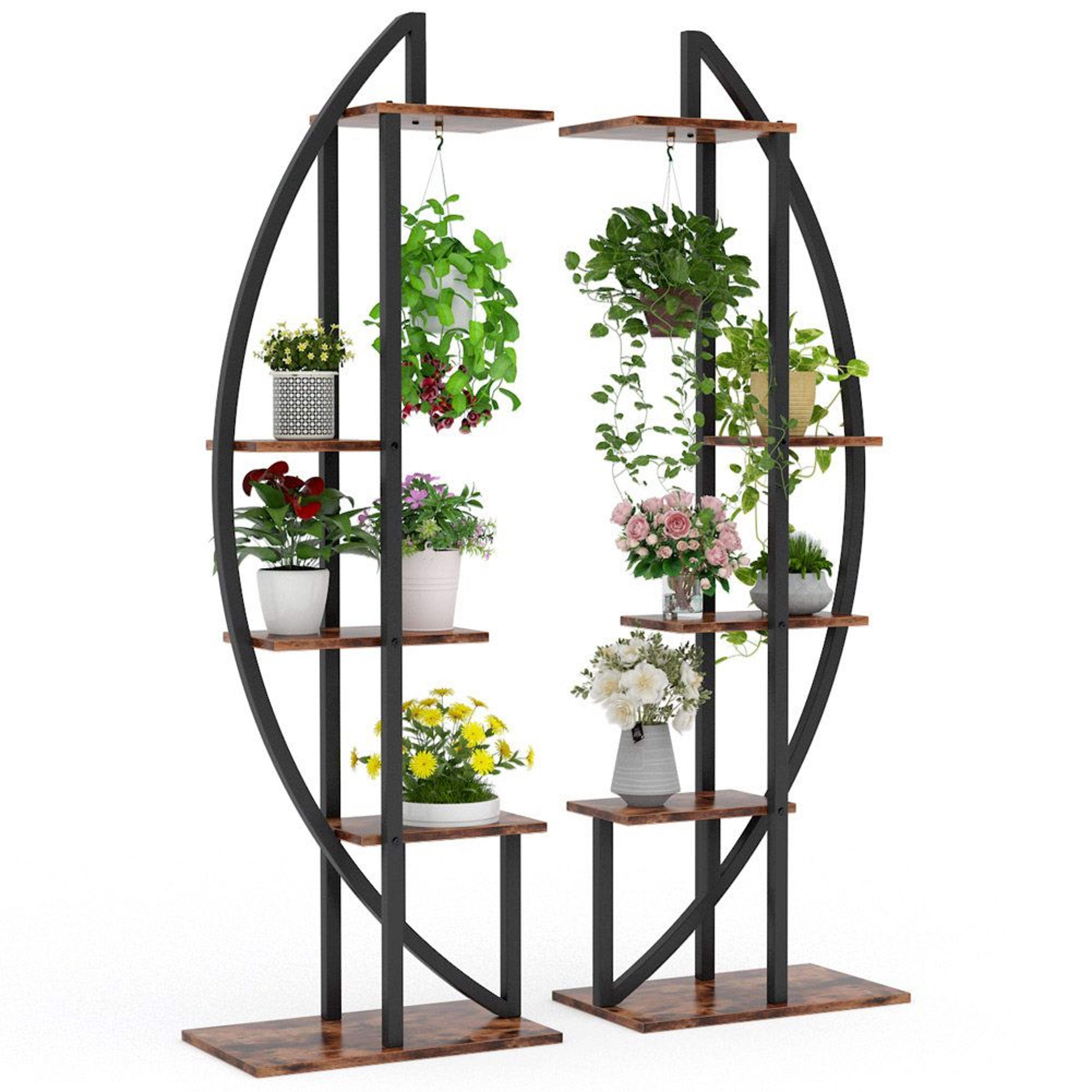 patchett 5 tier plant stand set of 2 curved display shelf