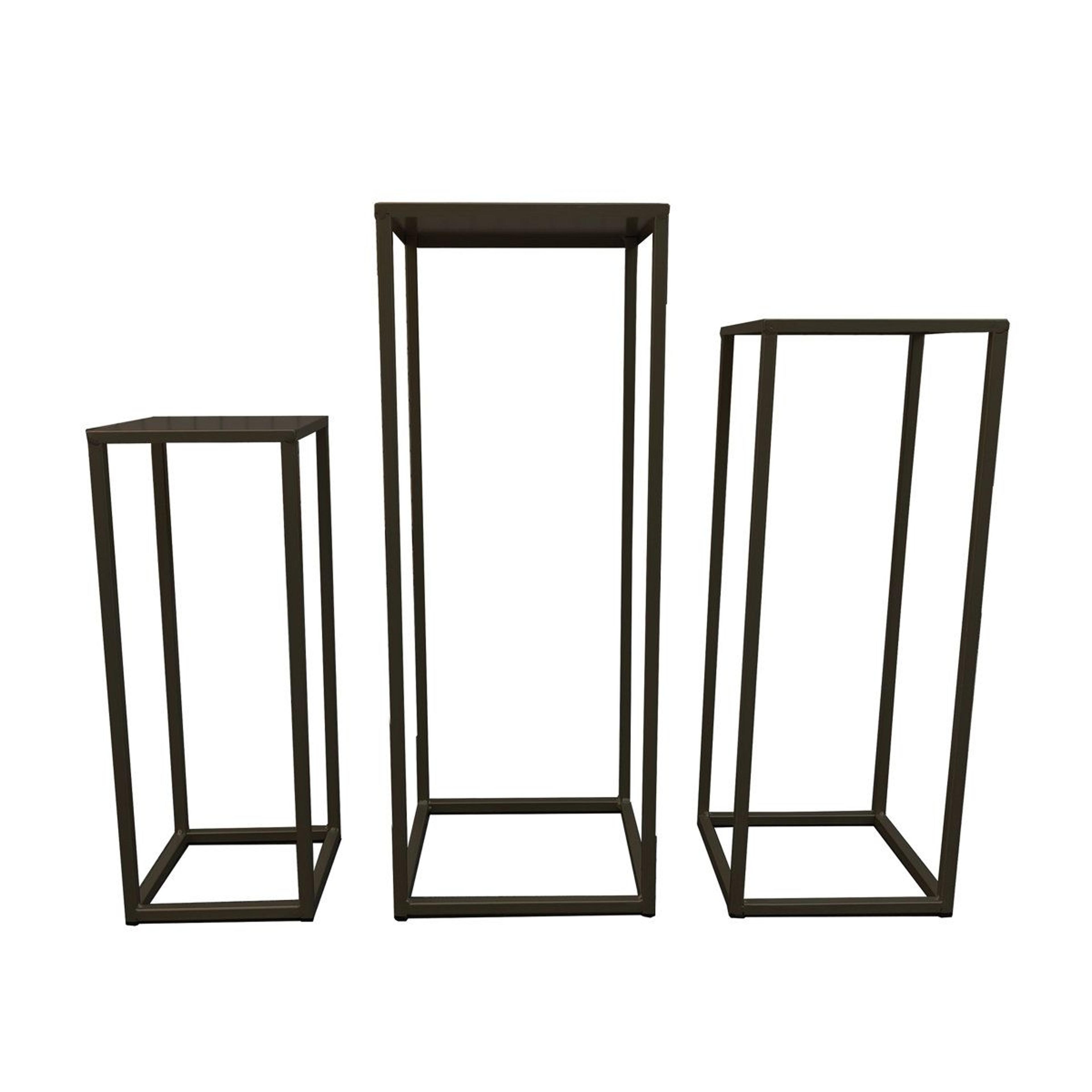 modern black metal plant stands set of 3 versatile nesting side tables