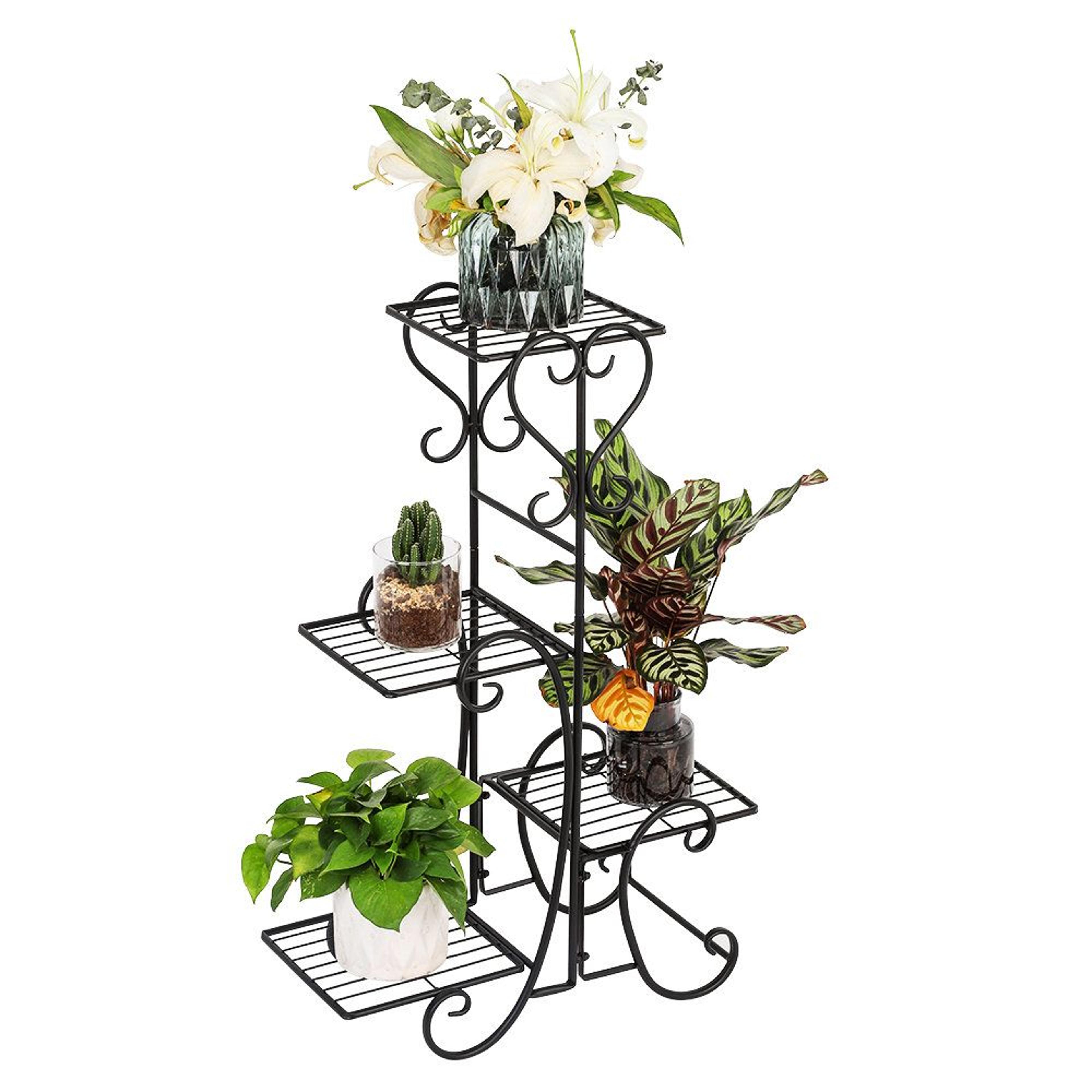 abdushakur 4 tier metal plant stand for indoor outdoor display