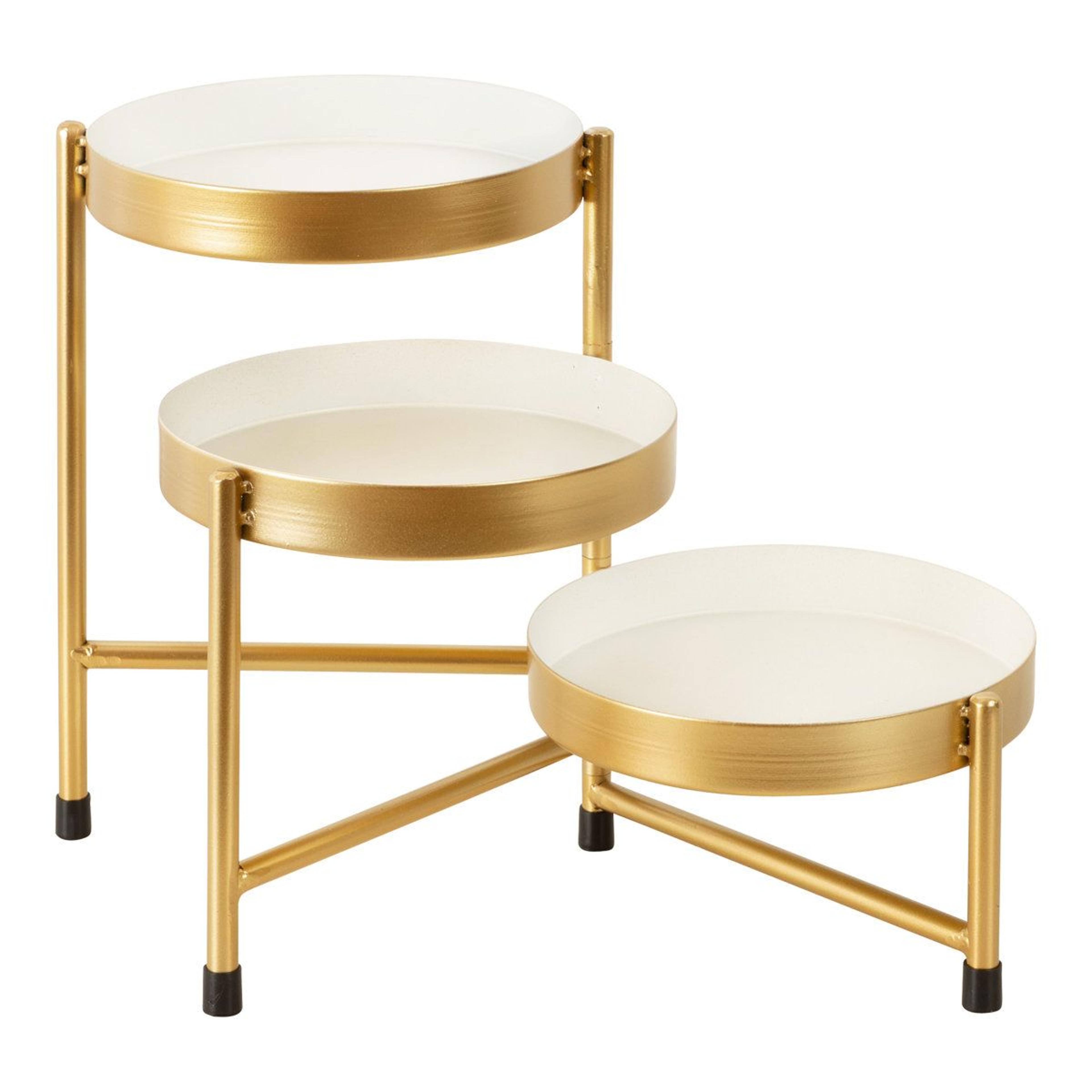 oquendo 3 tier round plant stand tabletop plant display organizer