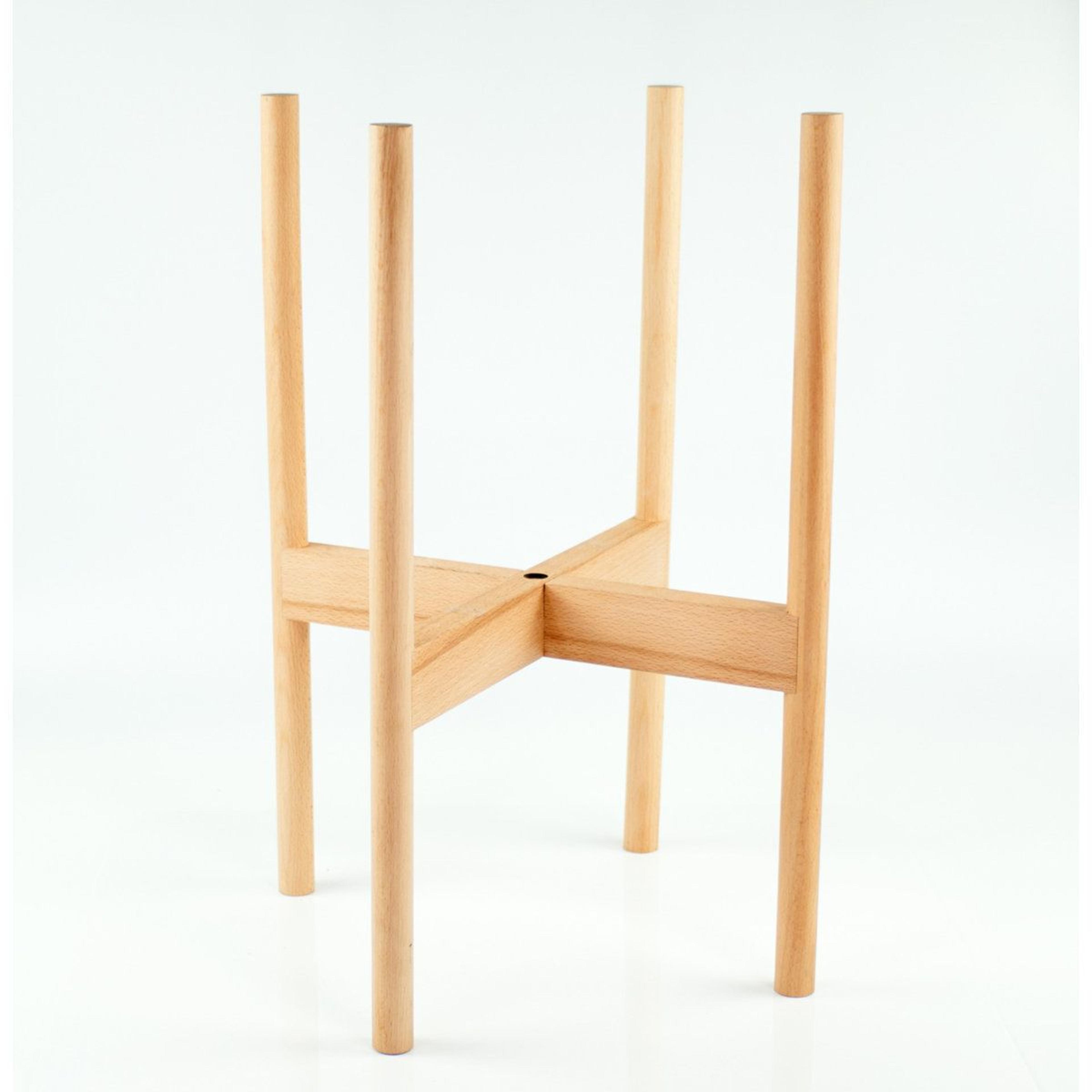 japera solid wood plant stand natural beech indoor corner plant holder