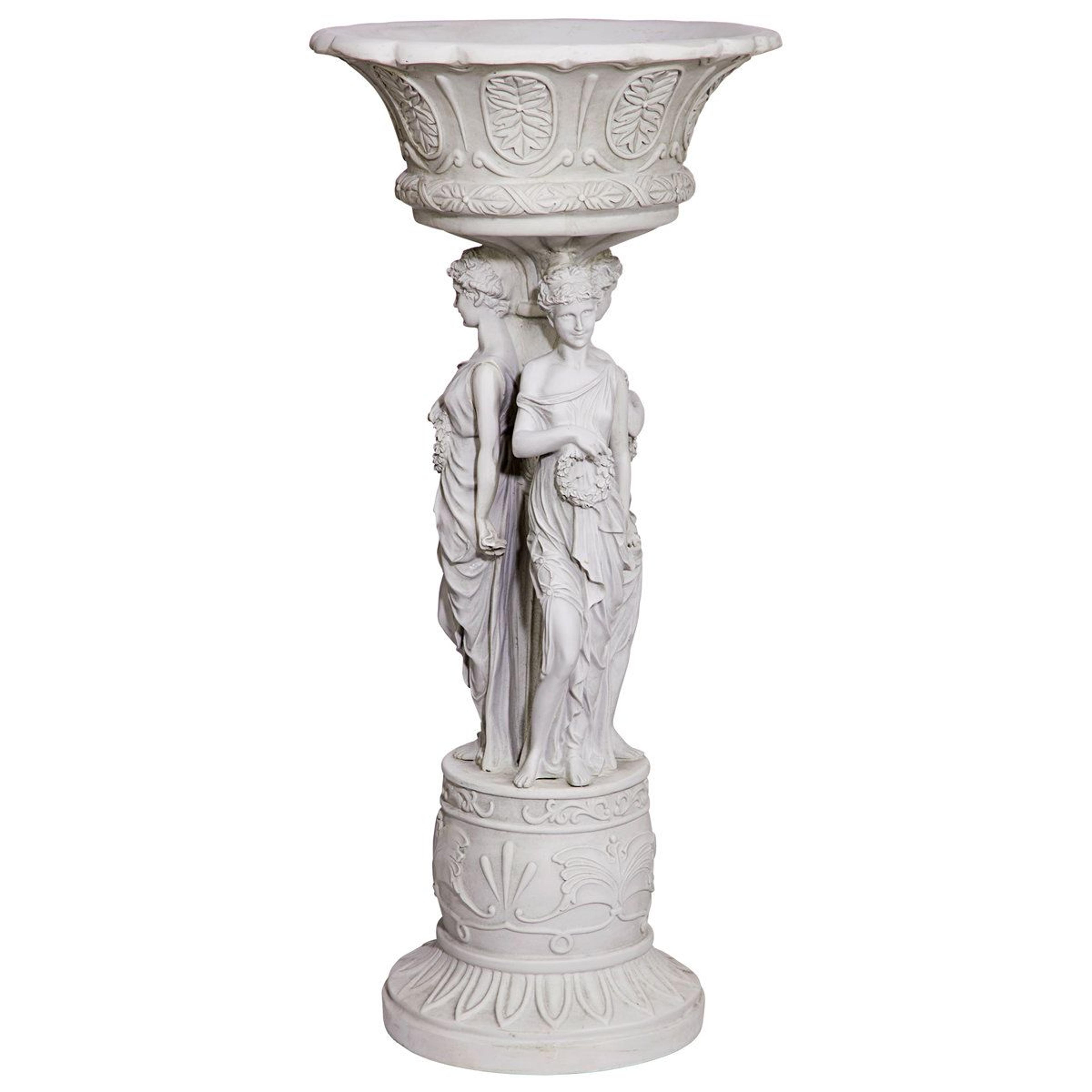 chatsworth manor neoclassical urn pedestal plant stand decorative garden planter