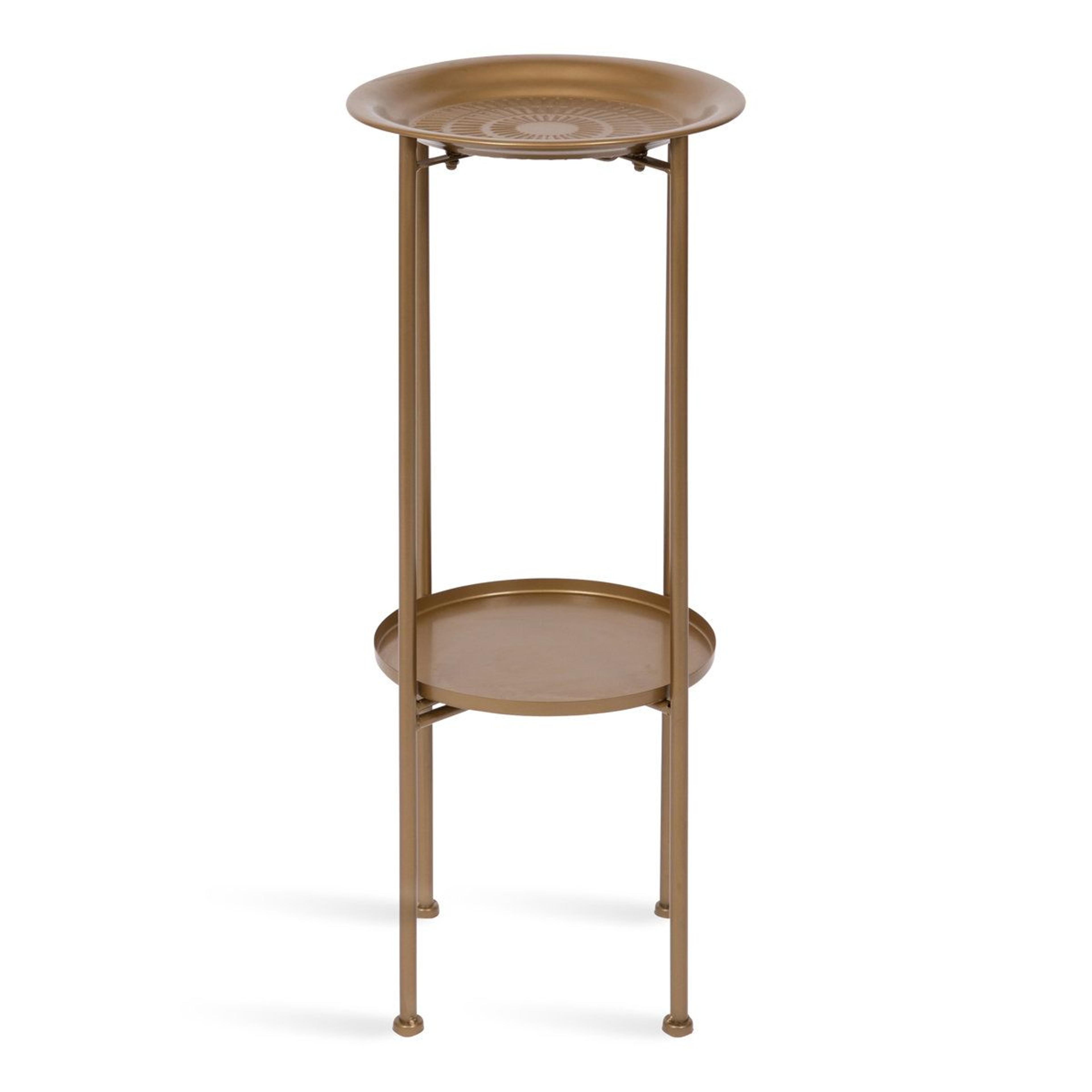 kuehl 2 tier metal plant stand with moroccan inspired design