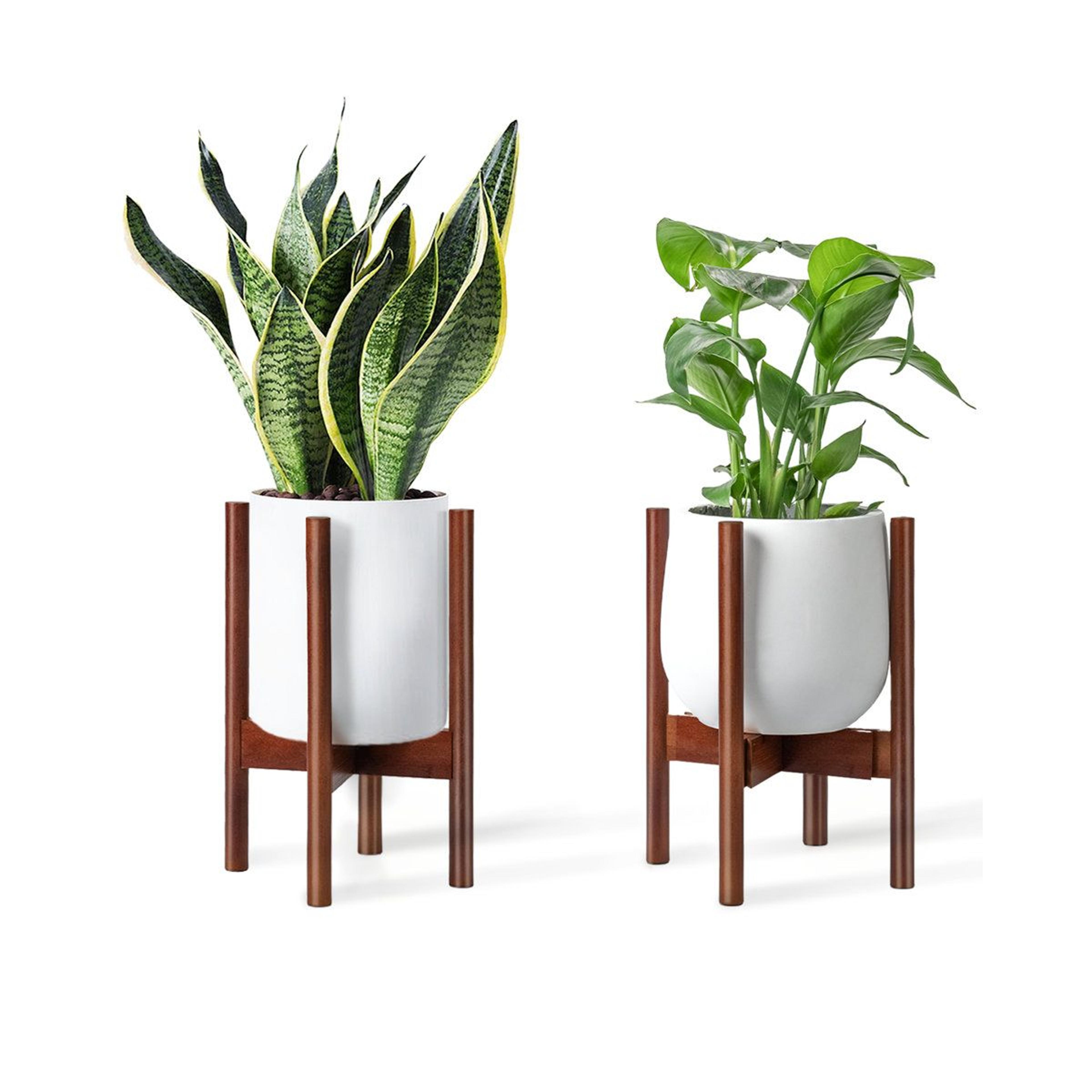 adjustable bamboo plant stand for 8 to 12 inch pots