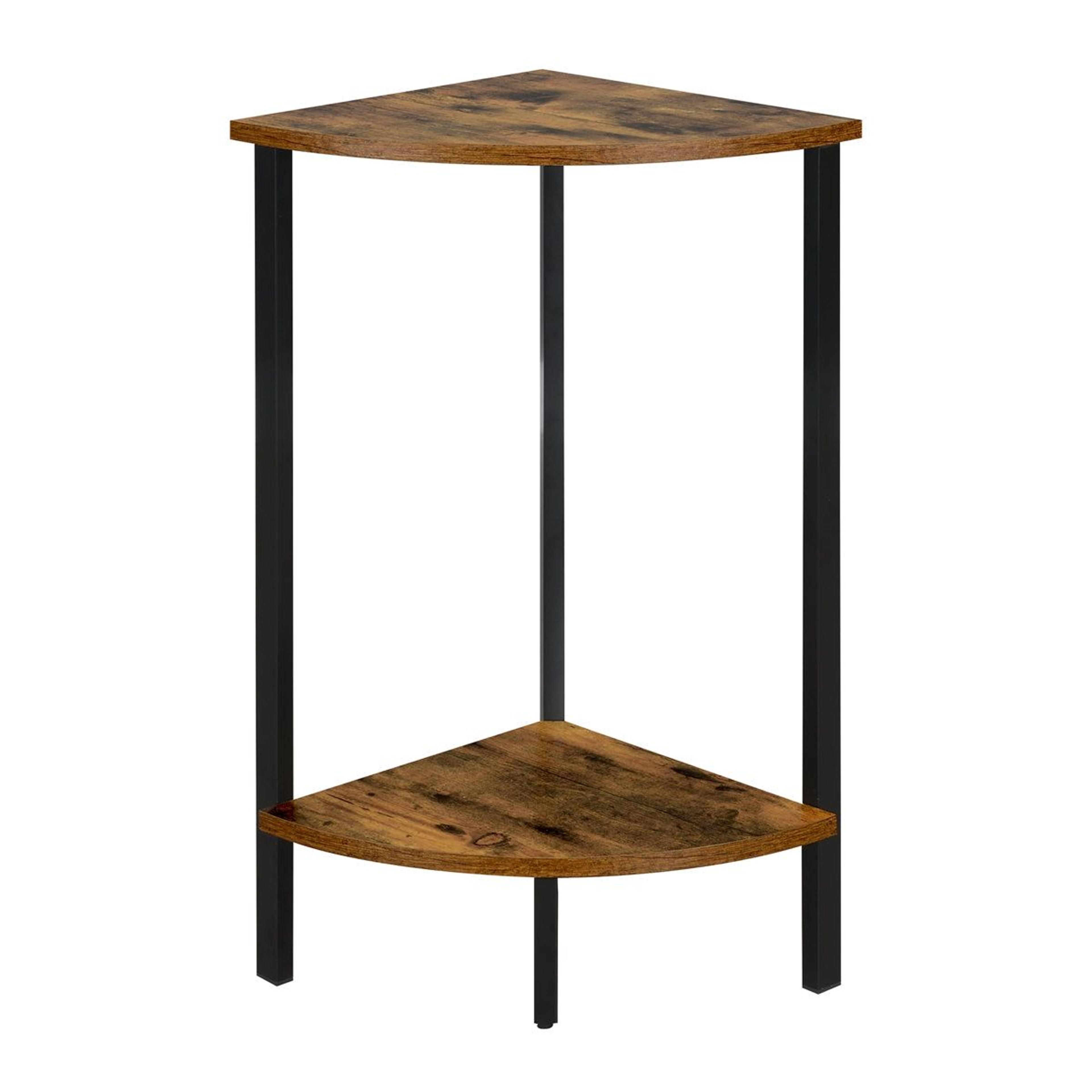 migues 31 inch 2 tier corner plant stand with modern shelves