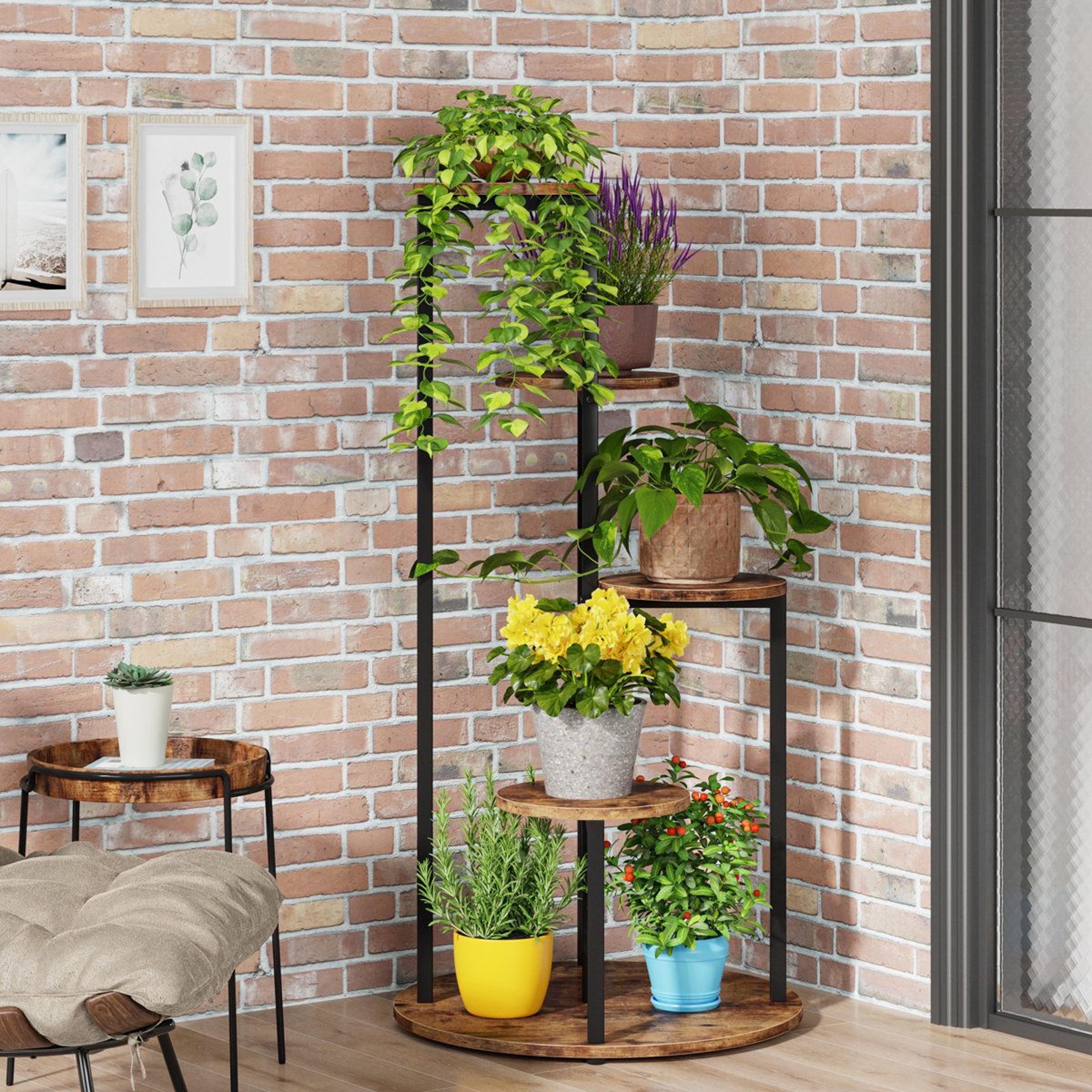 catasha 4 tier plant stand space saving indoor outdoor plant shelf
