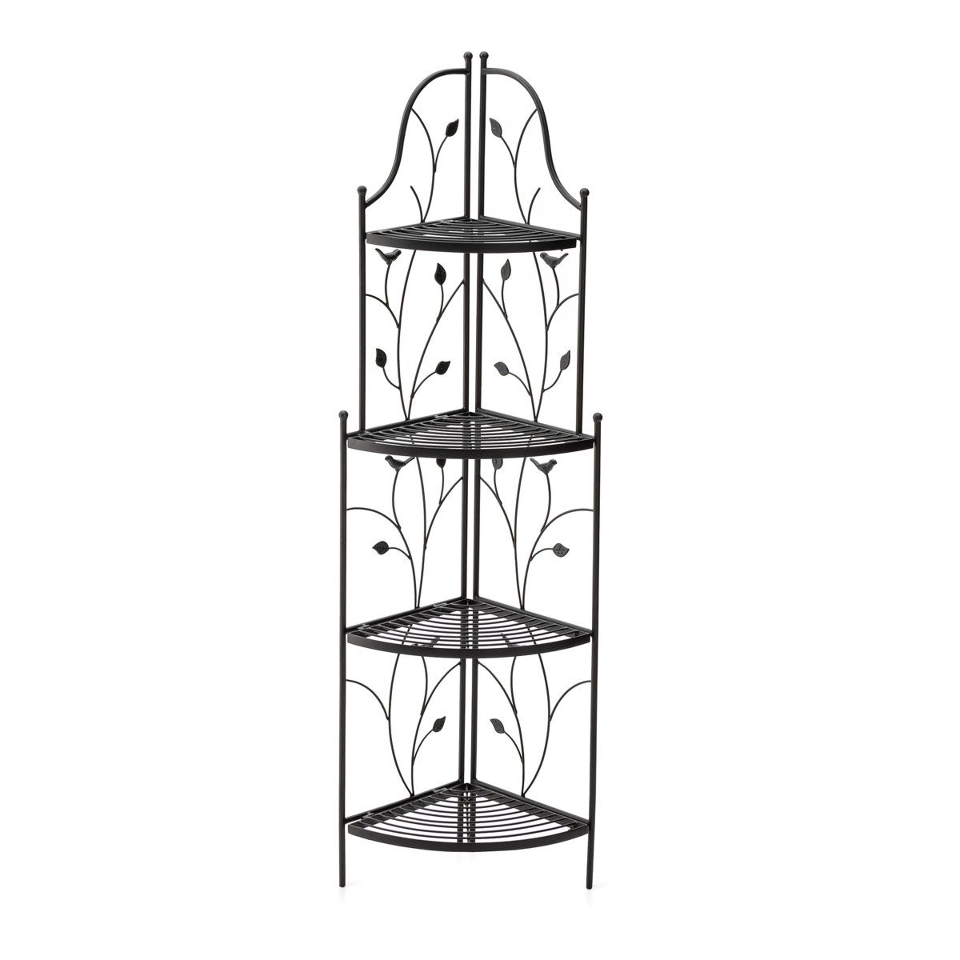 52 inch 4 tier metal corner plant stand storage rack