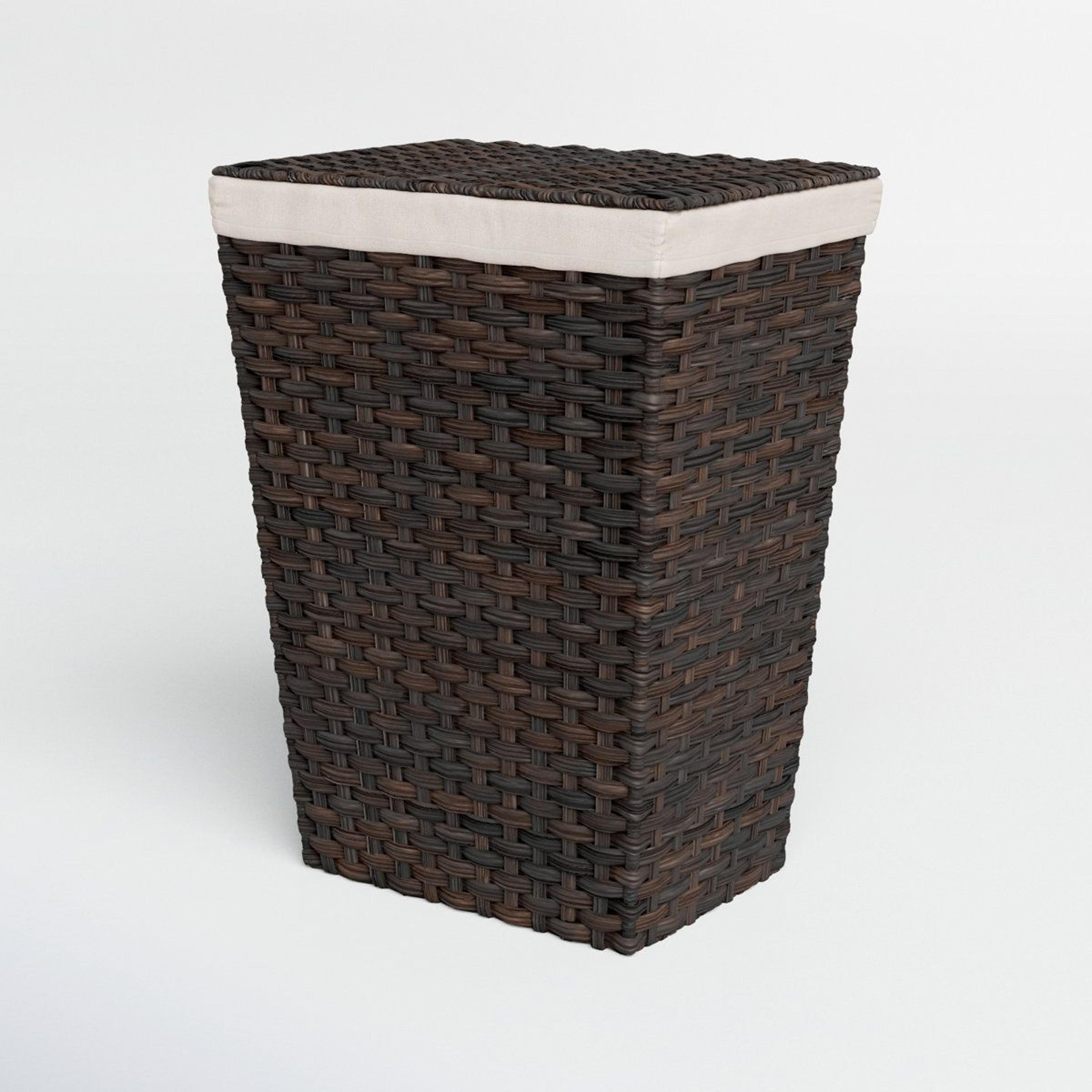 laundry hamper with lid removable liner and carrying handle
