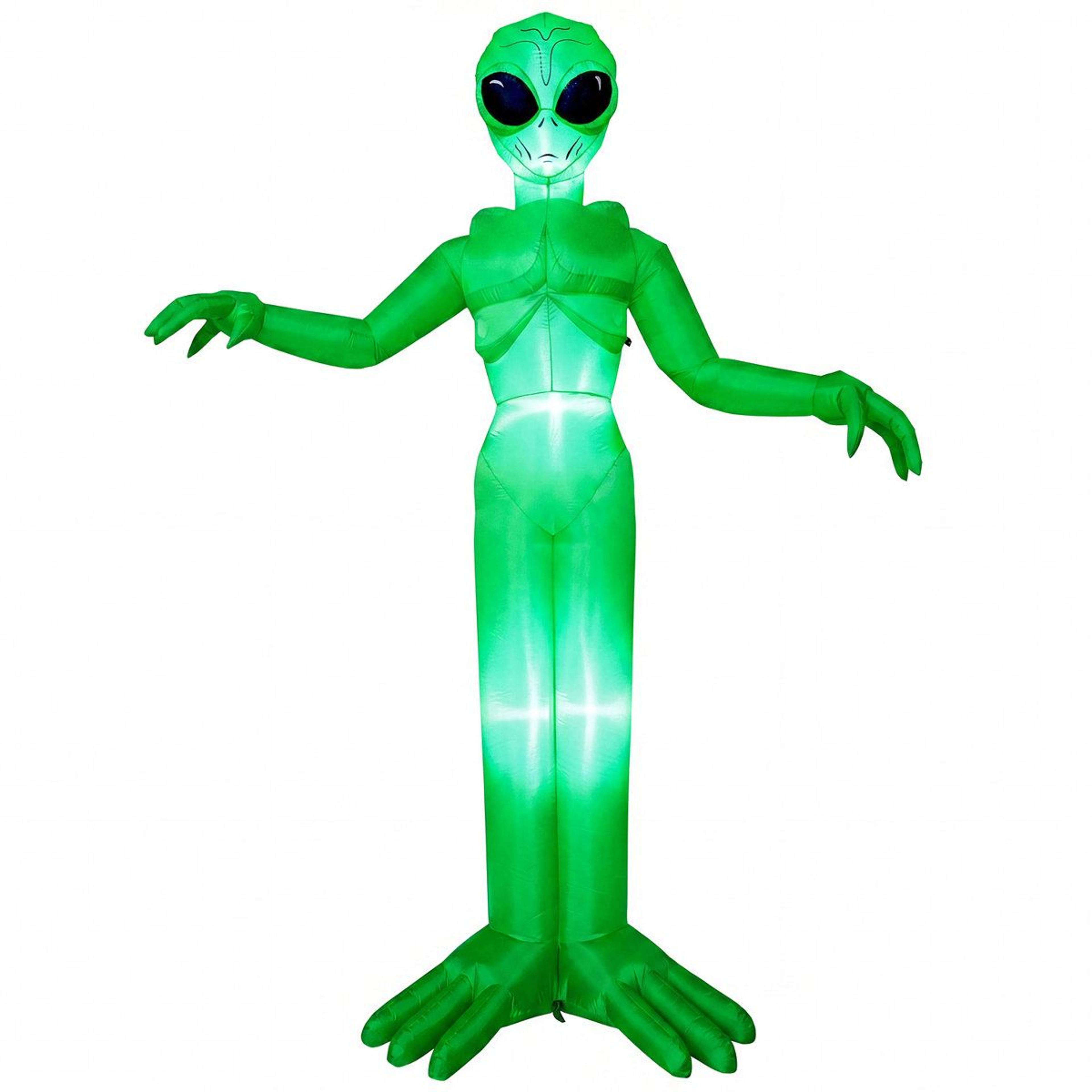 9 ft halloween inflatable alien outdoor decoration with built-in led lights