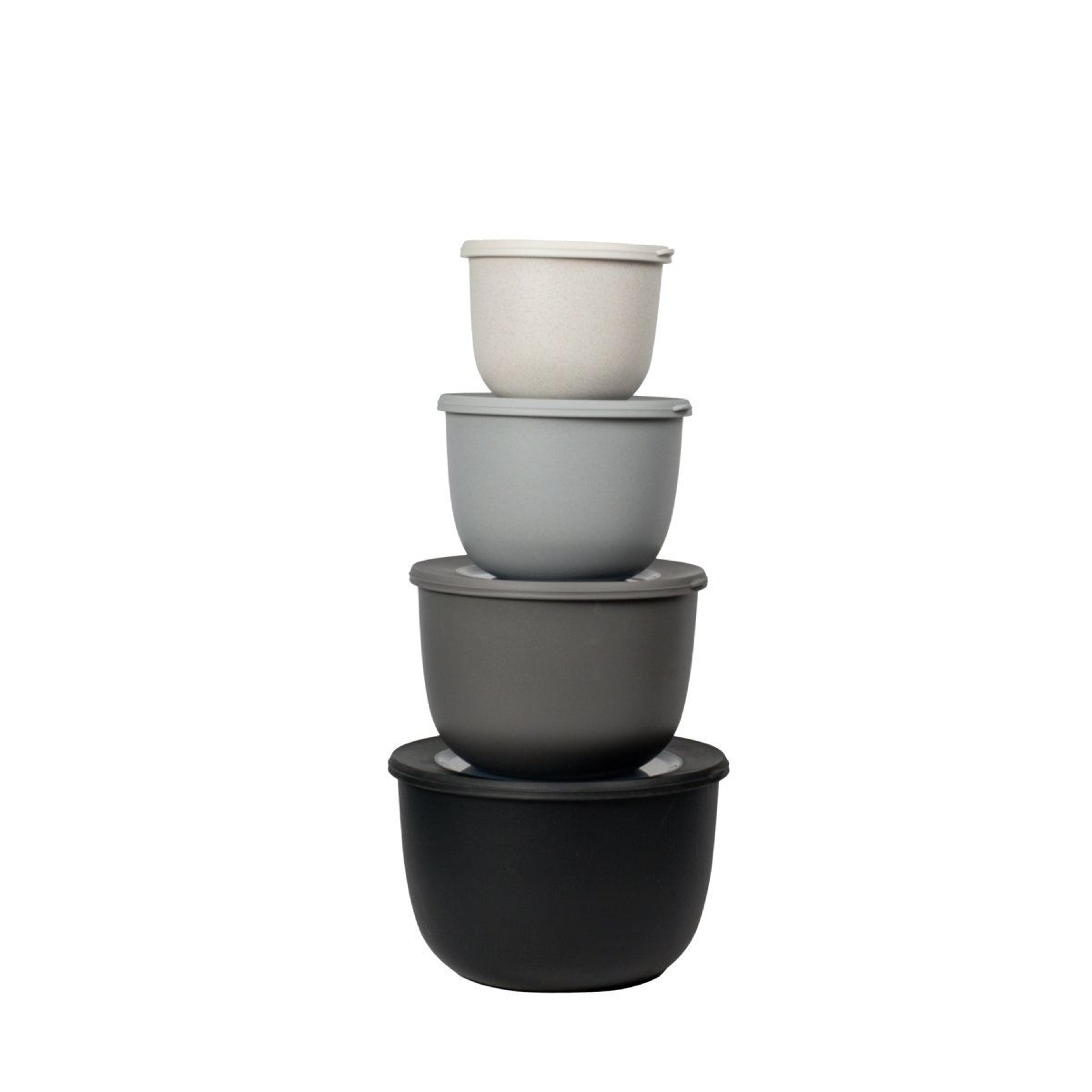 wheat straw mixing bowl set with lids stackable 8 piece set