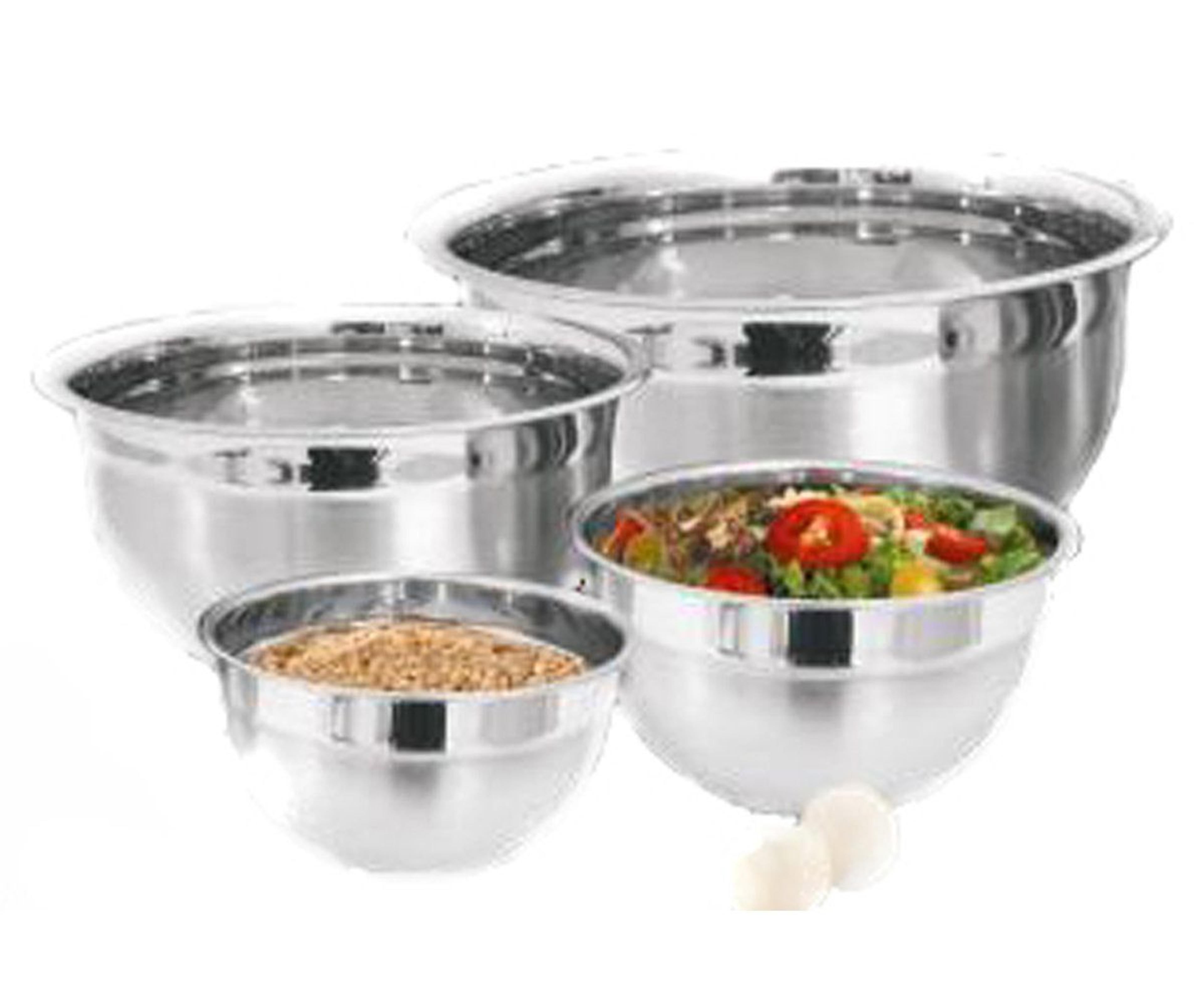 stainless steel nested mixing bowl set dishwasher safe silver bowls
