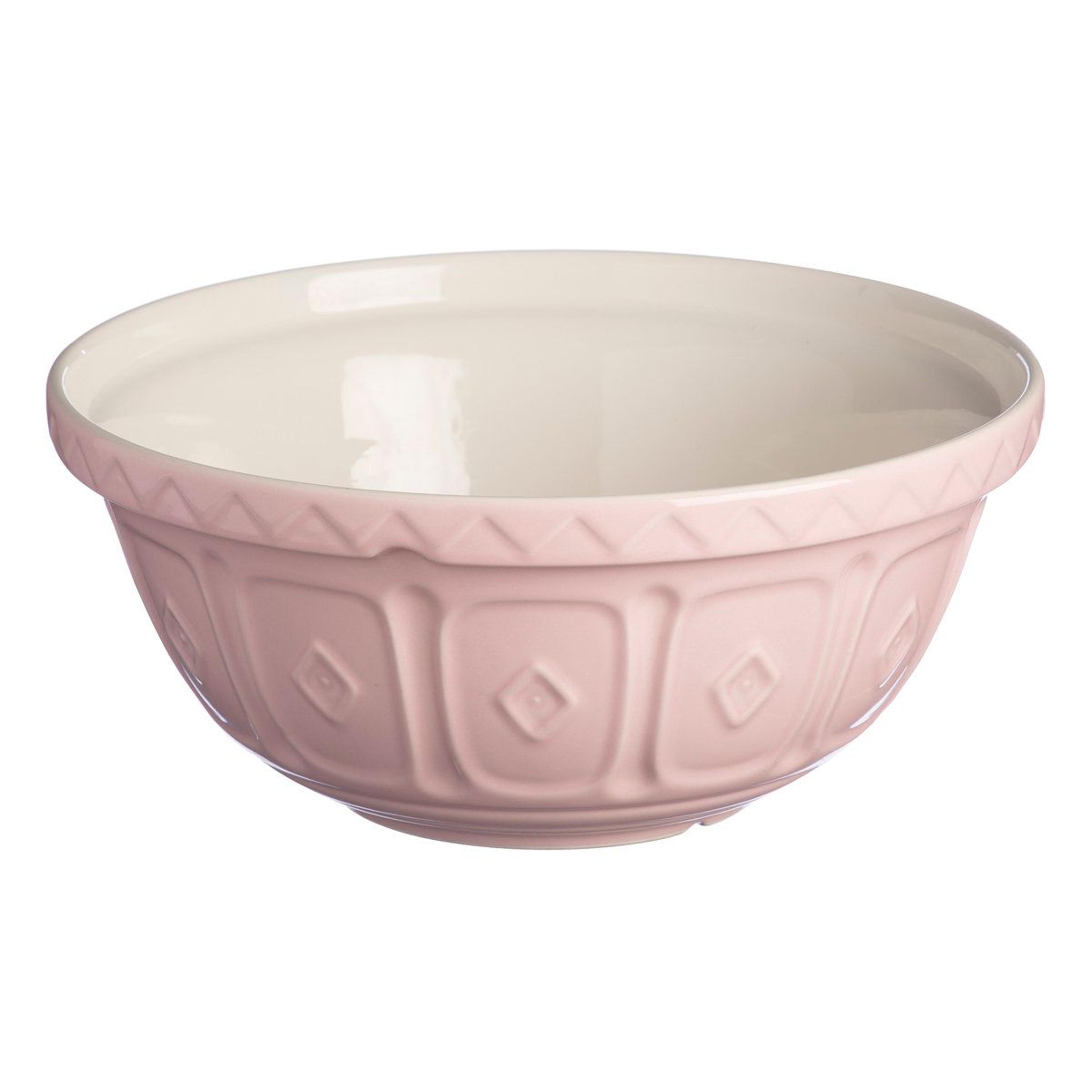 earthenware mixing bowl 2.85 qt geometric grip design