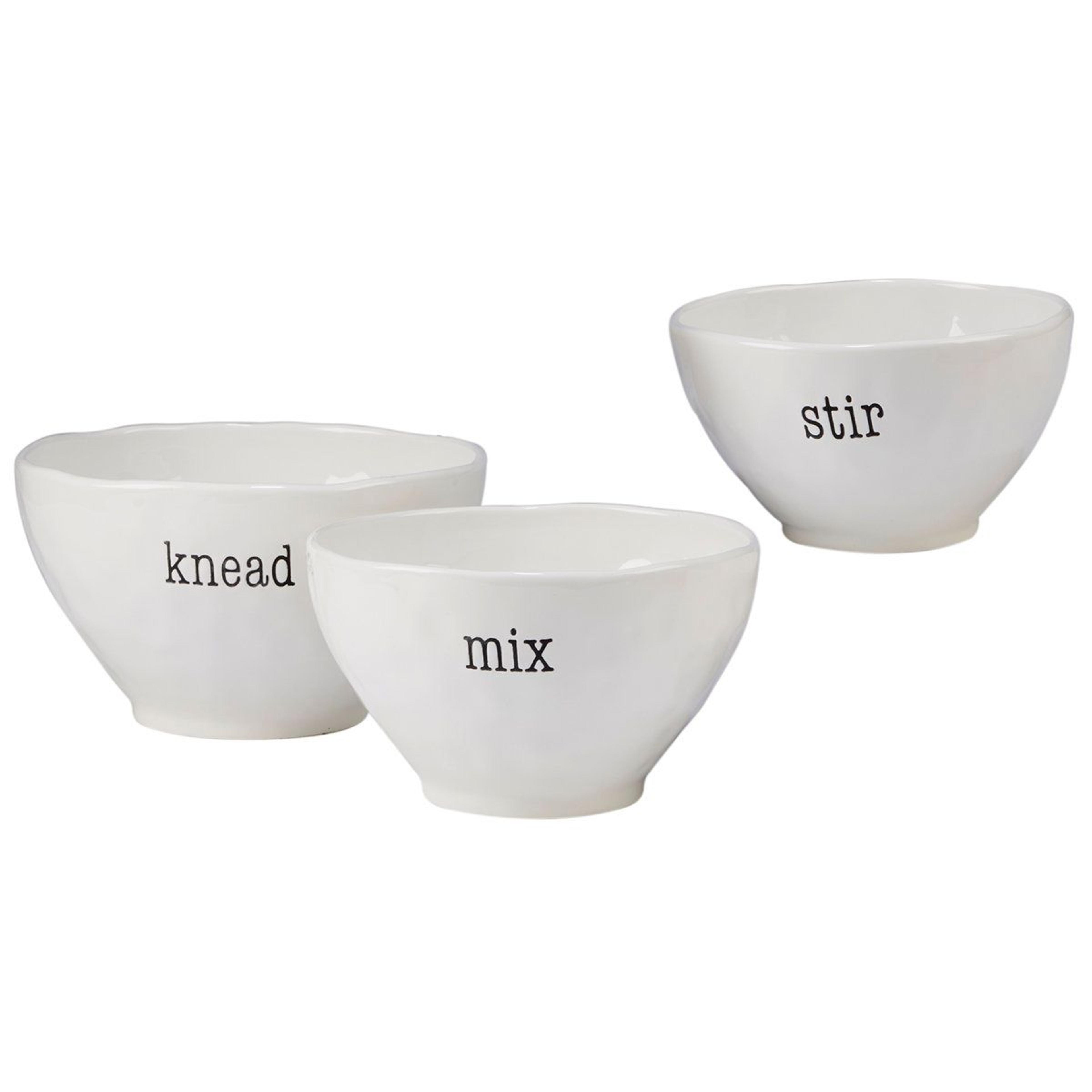 3 piece ceramic mixing bowl set with nesting design