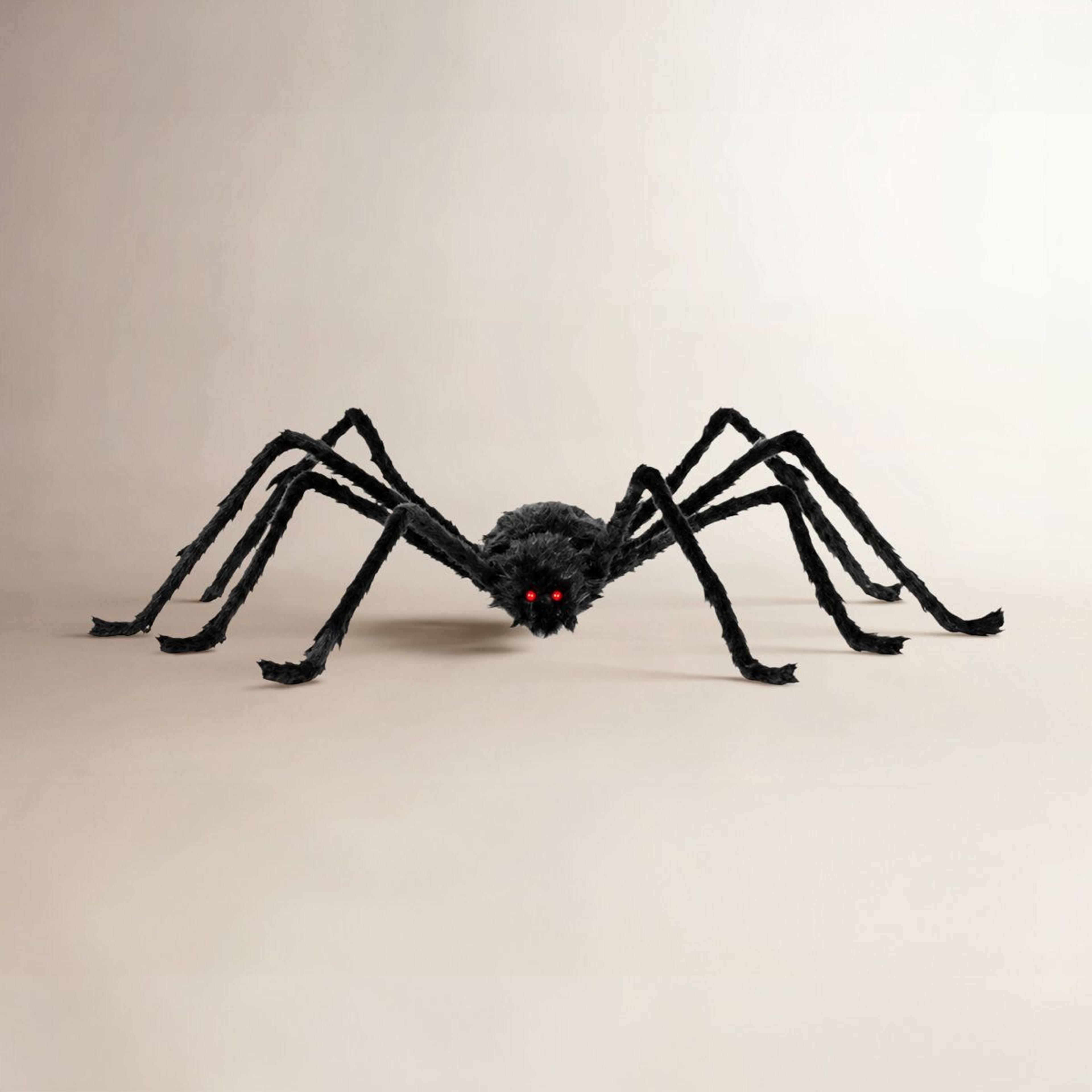 2 pack 5 ft halloween outdoor giant fake hairy spider props set