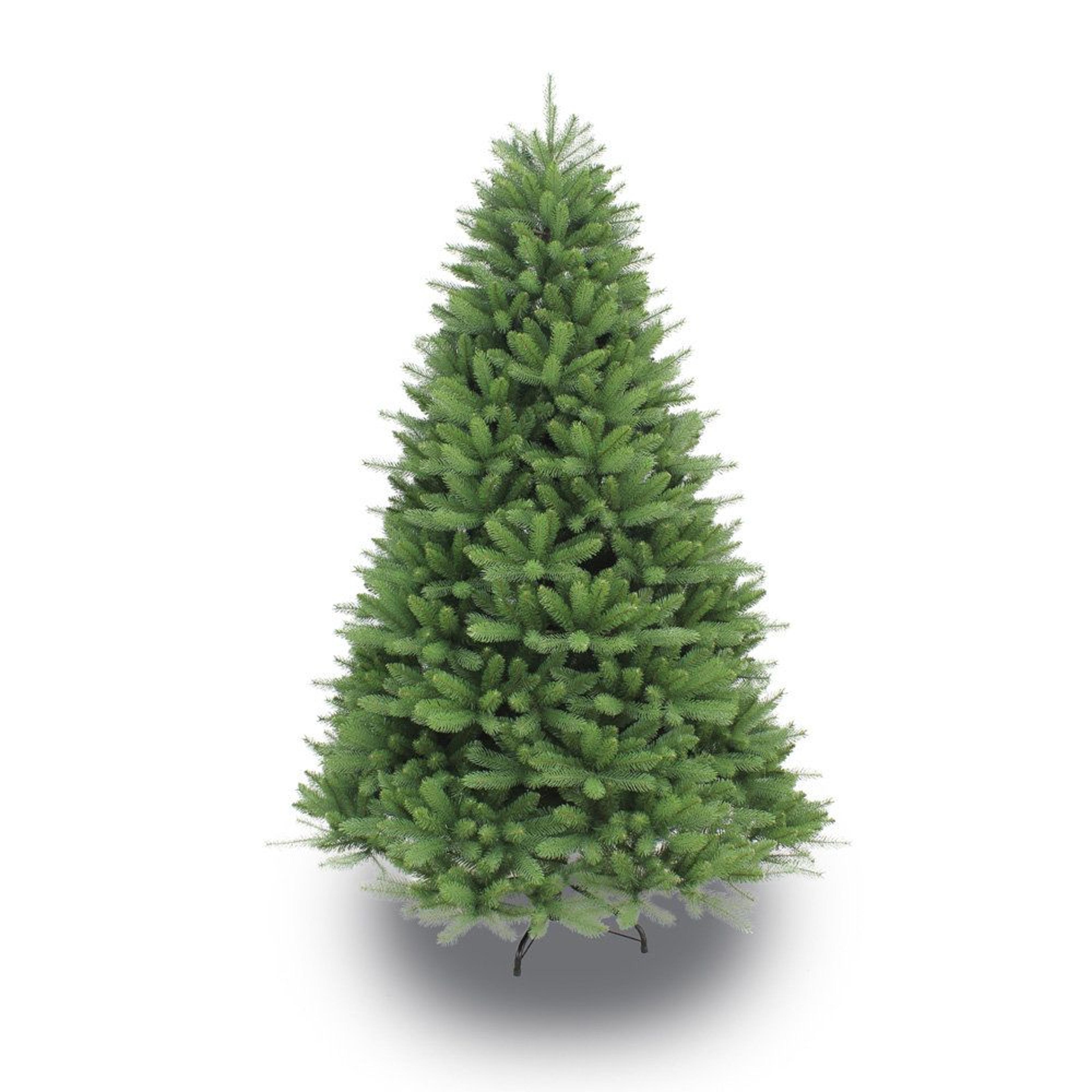 7.5 ft green fir artificial christmas tree with metal stand